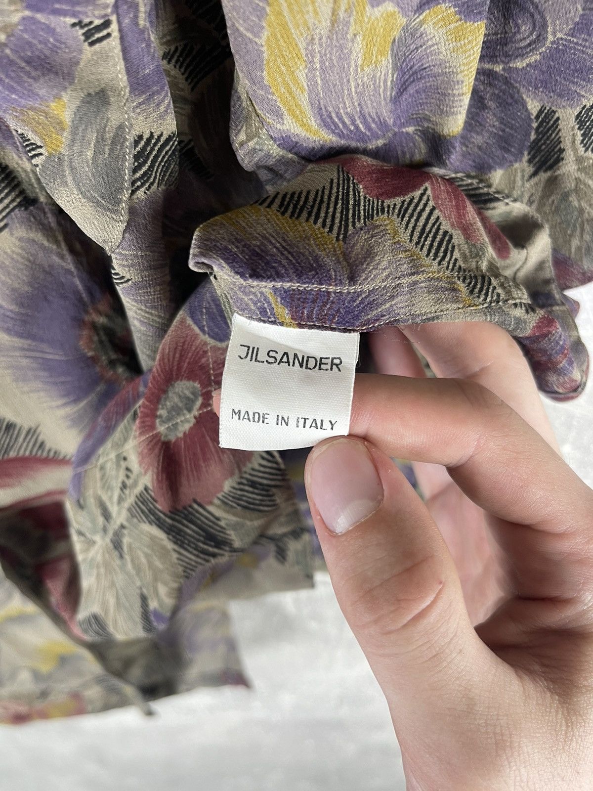 Jil Sander Jil Sander+ Floral Silk Short Sleeve Vintage Boxy Shirt Size XS / US 0-2 / IT 36-38 - 10 Thumbnail