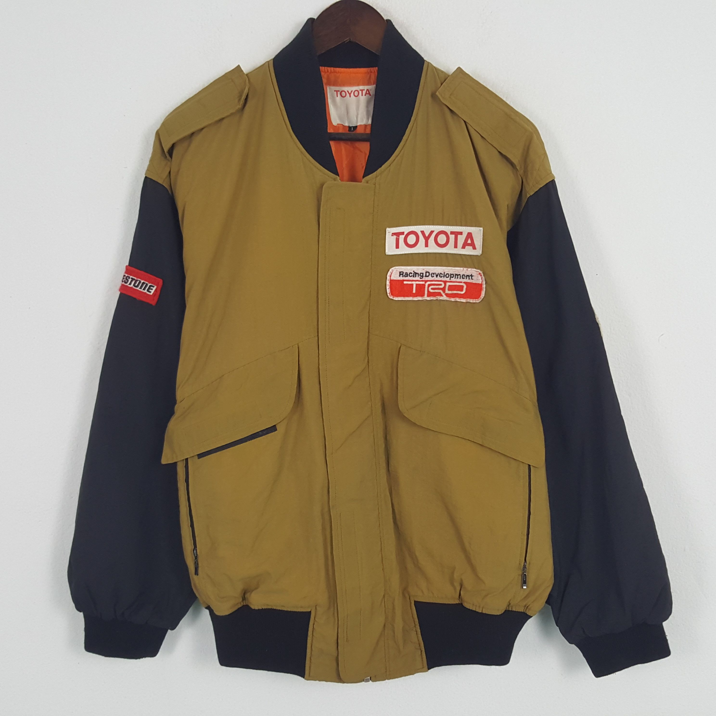 Japanese Brand × Vintage Vintage Toyota Tecno Custom Patch Style Bomber Jacket Size US L / EU 52-54 / 3 - 3 Thumbnail
