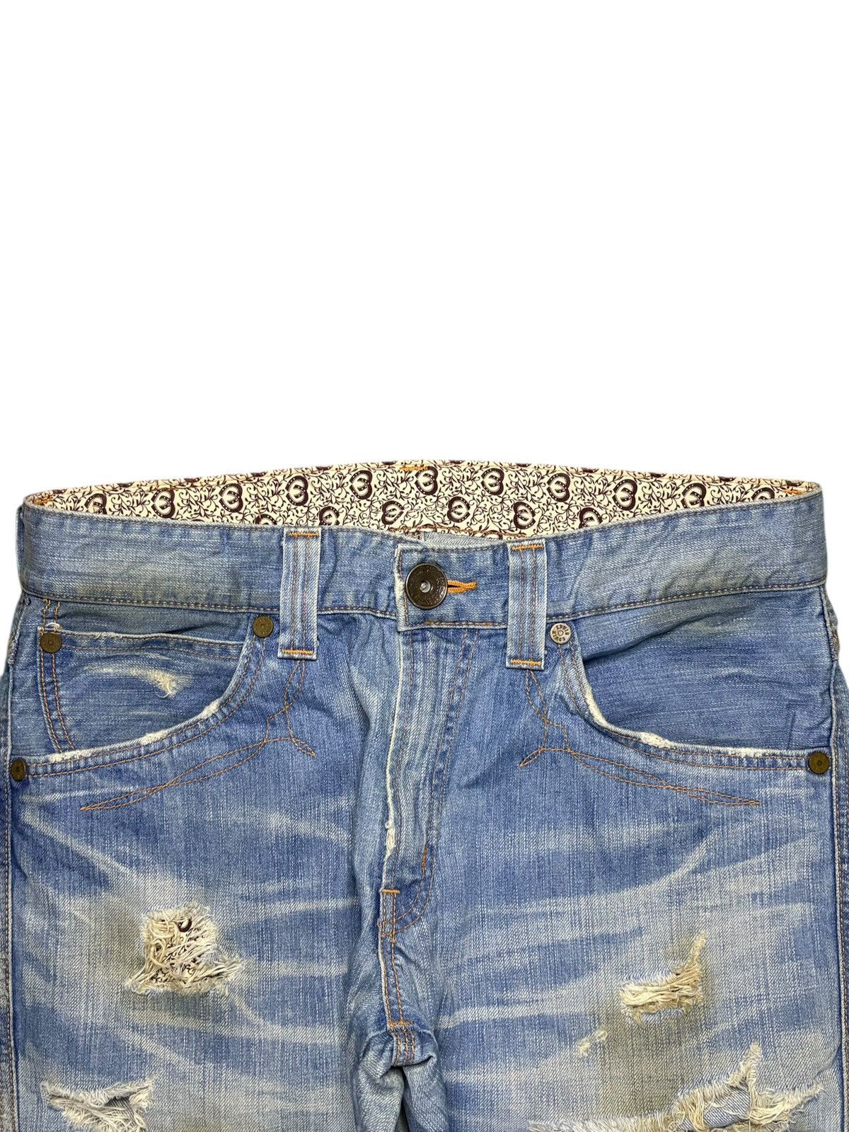 Edwin Vintage Japanese Edwin 503 Blue Trip Mud Wash Baggy Jeans Size US 34 / EU 50 - 4 Thumbnail
