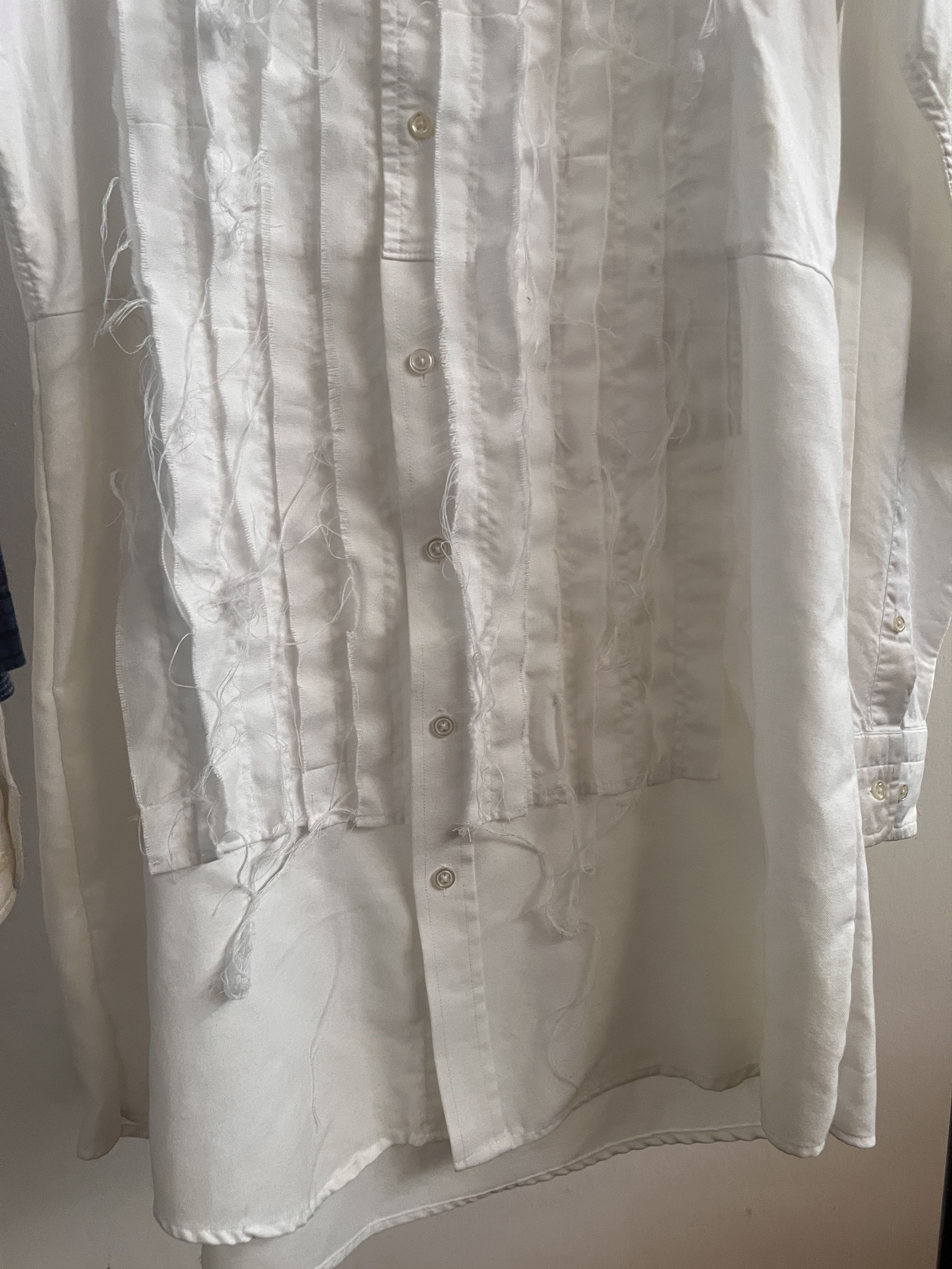 Needles × Nepenthes Rebuild by Needles 7 Cut Oxford White Frill Long Dress Shirt Size US L / EU 52-54 / 3 - 3 Thumbnail