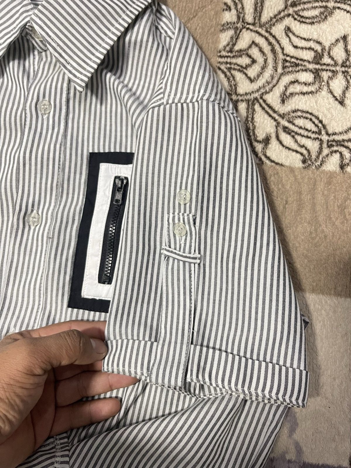 Stussy × Vintage Vintage STUSSY Single Pocket Hickory Stripes Button Up Shirt Size US M / EU 48-50 / 2 - 6 Thumbnail