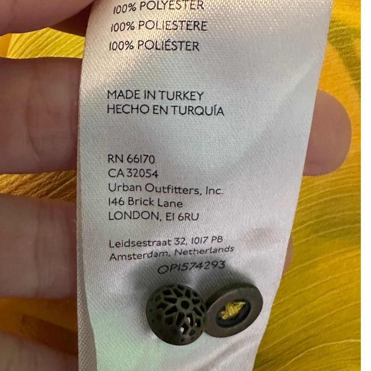 Anthropologie Pilcro yellow floral long sleeves blouse size 1X Size XL / US 12-14 / IT 48-50 - 5 Thumbnail