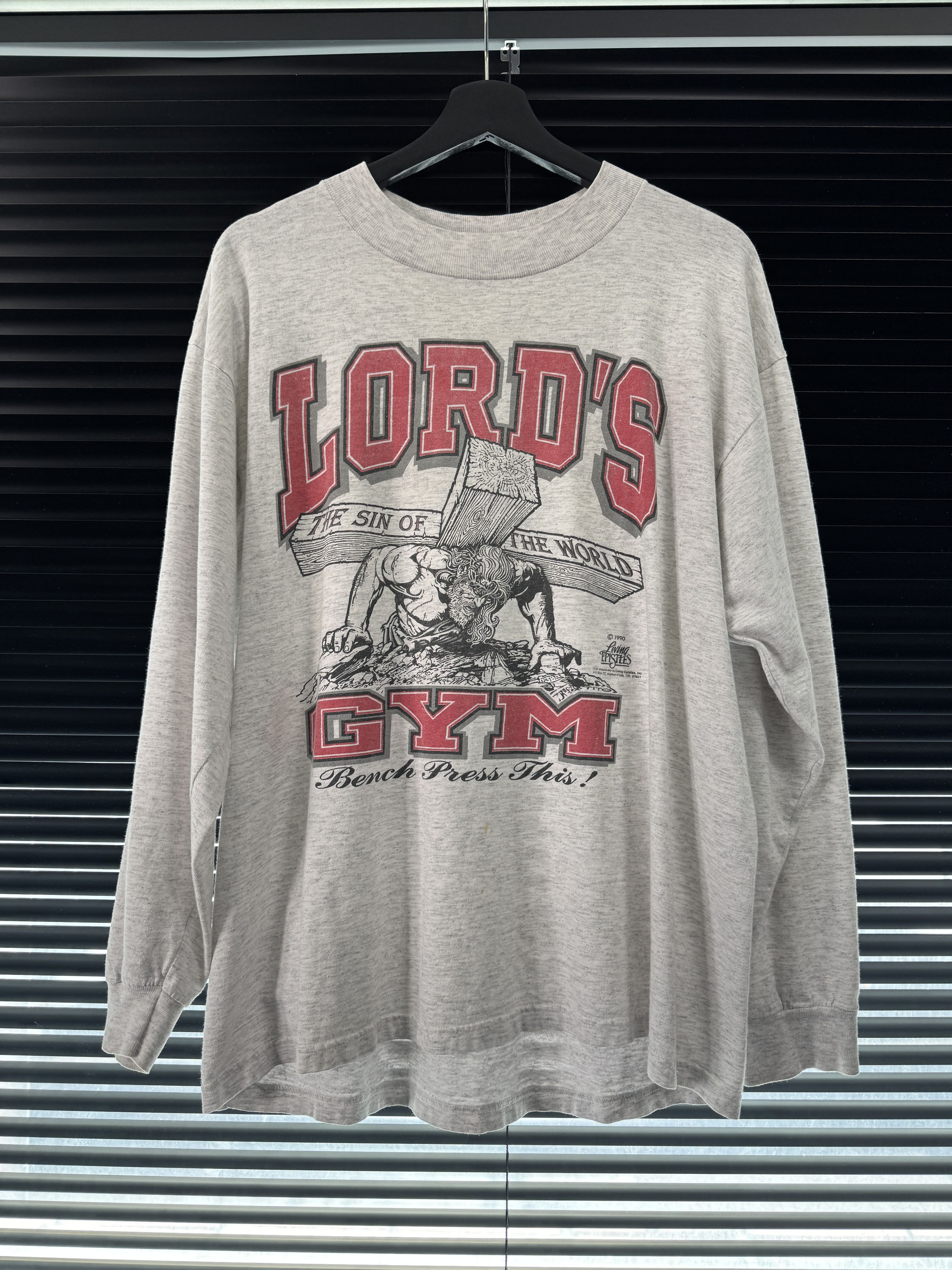 Vintage Vintage Jesus Lord's Gym Longsleeve Size US L / EU 52-54 / 3 - 1 Thumbnail