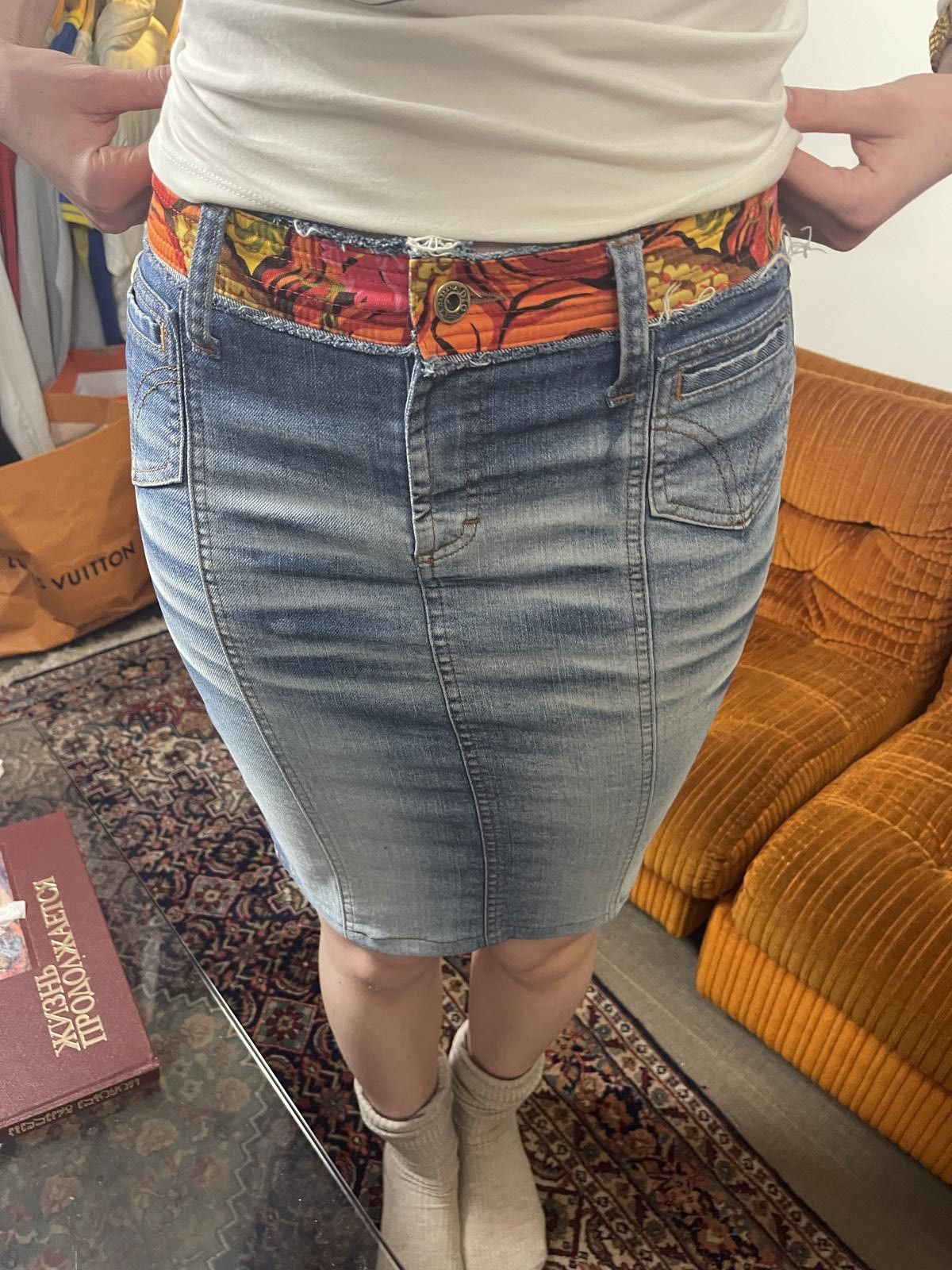 Custo Barcelona Dolce & Gabbana - Blue Denim Pencil Skirt Size 28" / US 6 / IT 42 - 4 Thumbnail