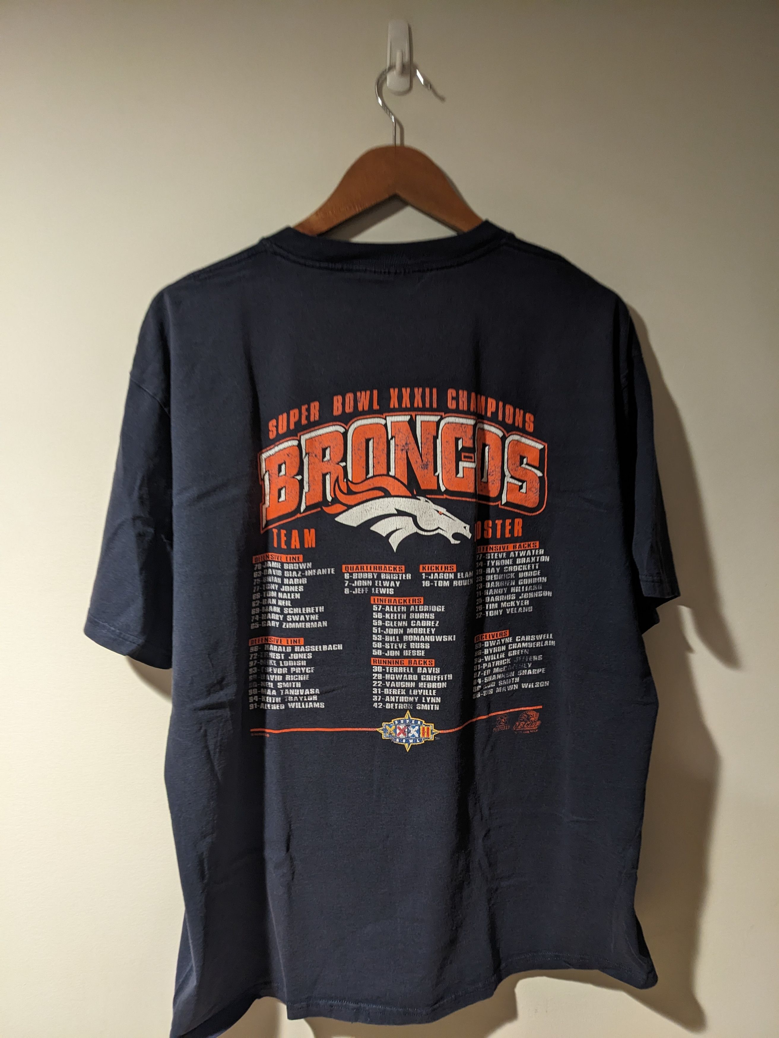 NFL × Vintage Vintage 1998 Denver Broncos NFL Football Super Bowl T-Shirt Size US XL / EU 56 / 4 - 5 Thumbnail