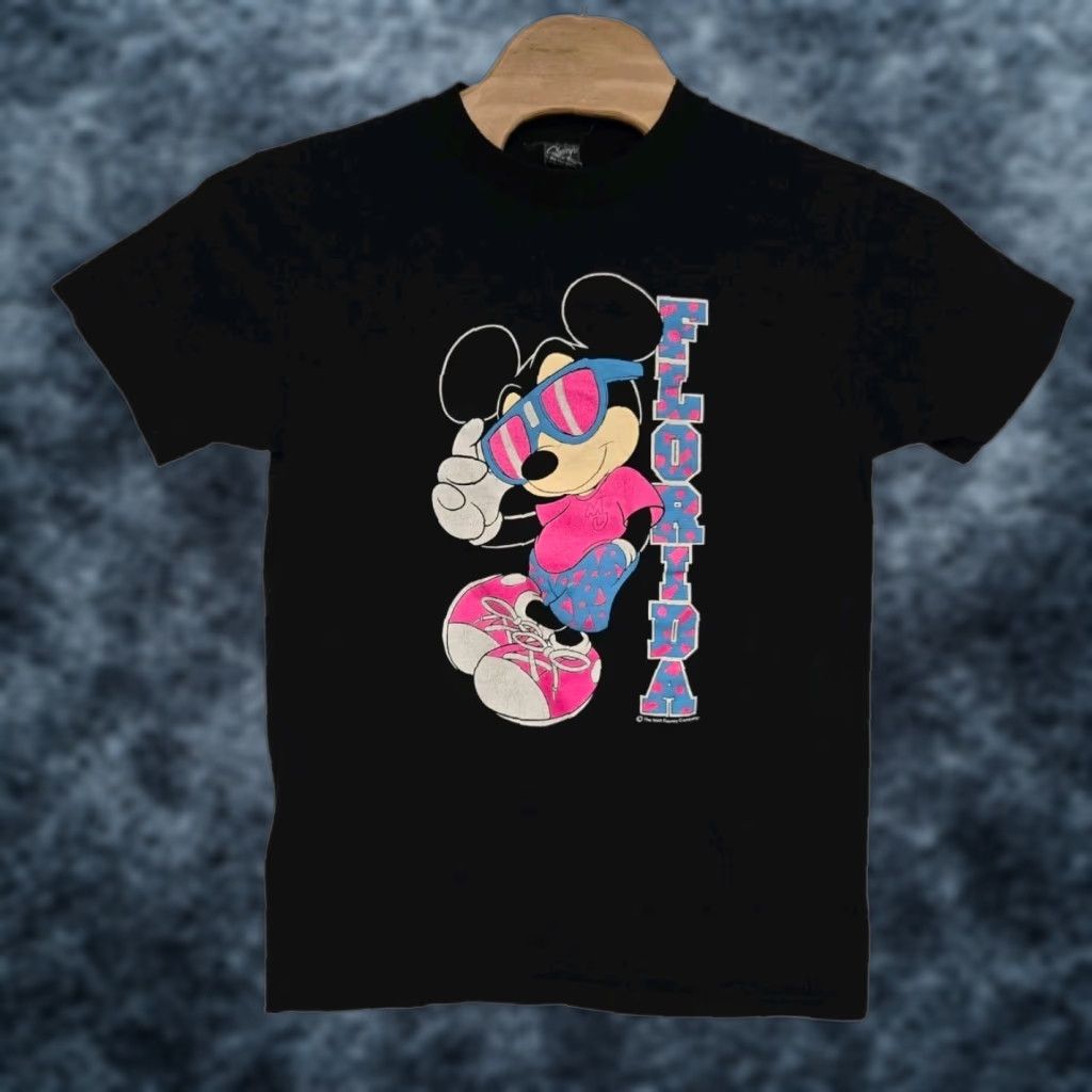 Vintage VINTAGE Florida Mickey Mouse T-Shirt Men's Large Black 90s USA Size US L / EU 52-54 / 3 - 1 Thumbnail