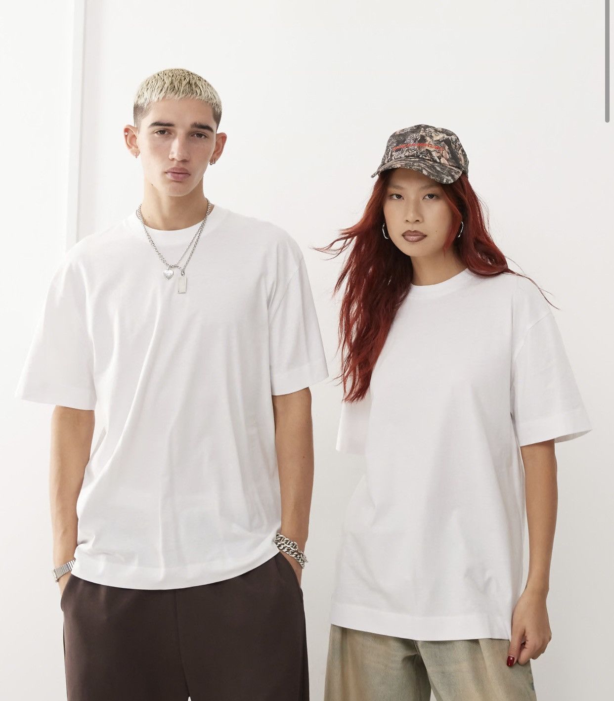 Asos Casual White T-Shirt Size US M / EU 48-50 / 2 - 1 Thumbnail
