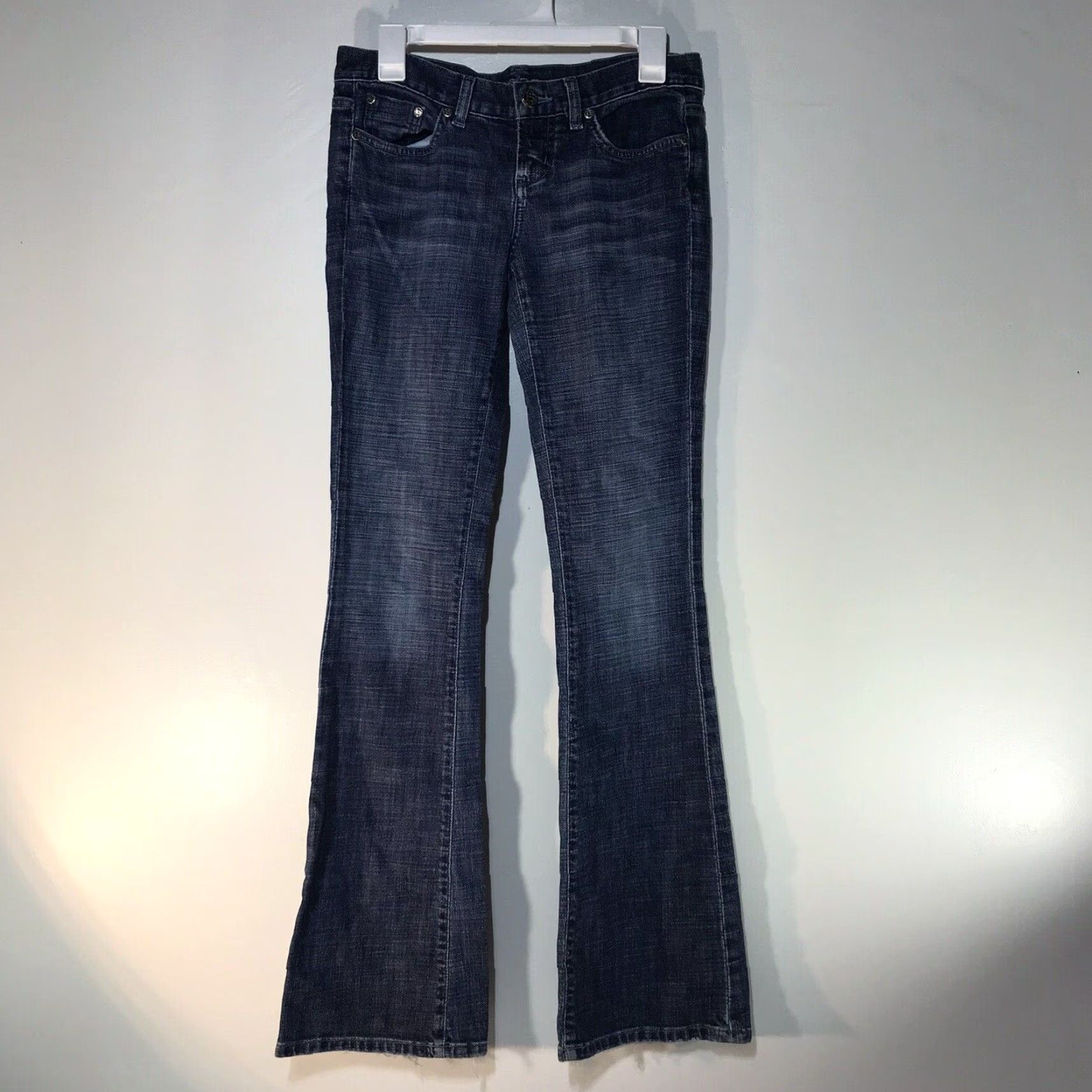 Bebe VINTAGE Bebe Flared Jeans Womens Size 27 Low Rise 90s Bohemian Blue Denim Mexico Size 27" / US 4 / IT 40 - 3 Thumbnail