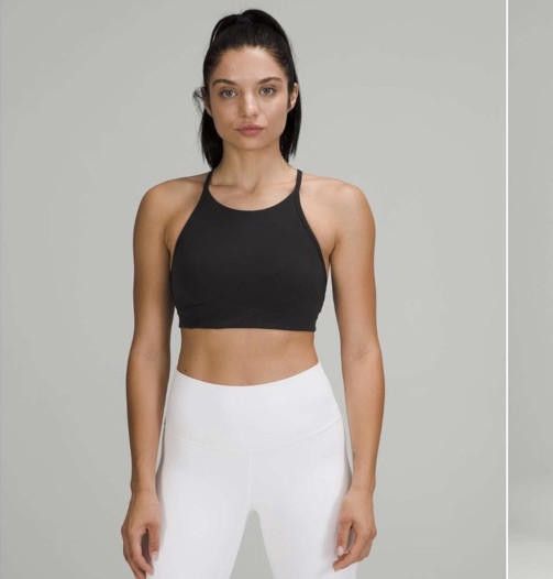 Designer Lululemon Flow Y Wrap-Front High-Neck Bra Sz10 Size ONE SIZE - 2 Thumbnail