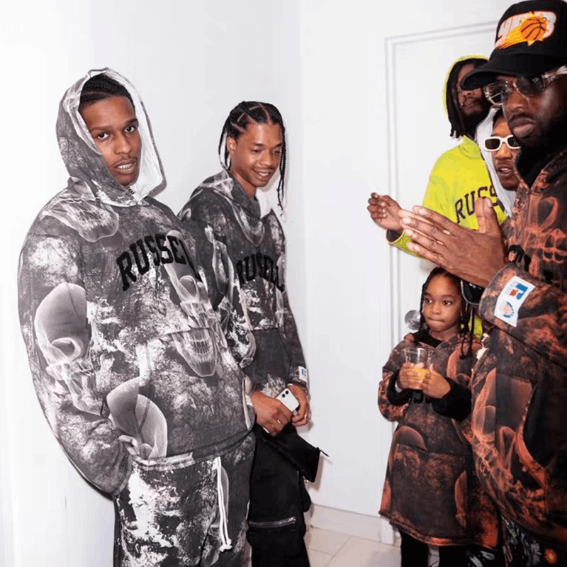 Russell Athletic Russell x a$ap rocky skull hoodie Size US L / EU 52-54 / 3 - 1 Thumbnail