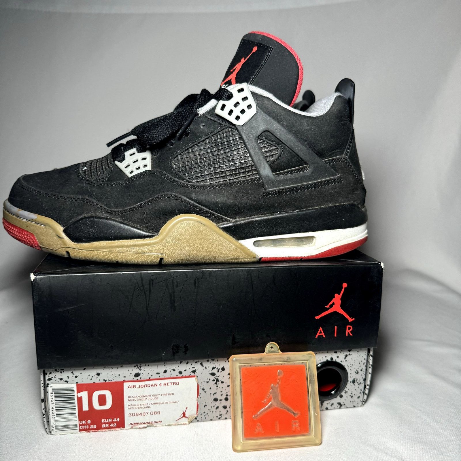 Jordan Brand × Nike Size 10 - Nike Air Jordan 4 Retro Bred 2012 Men's Shoes Size US 10 / EU 43 - 10 Thumbnail