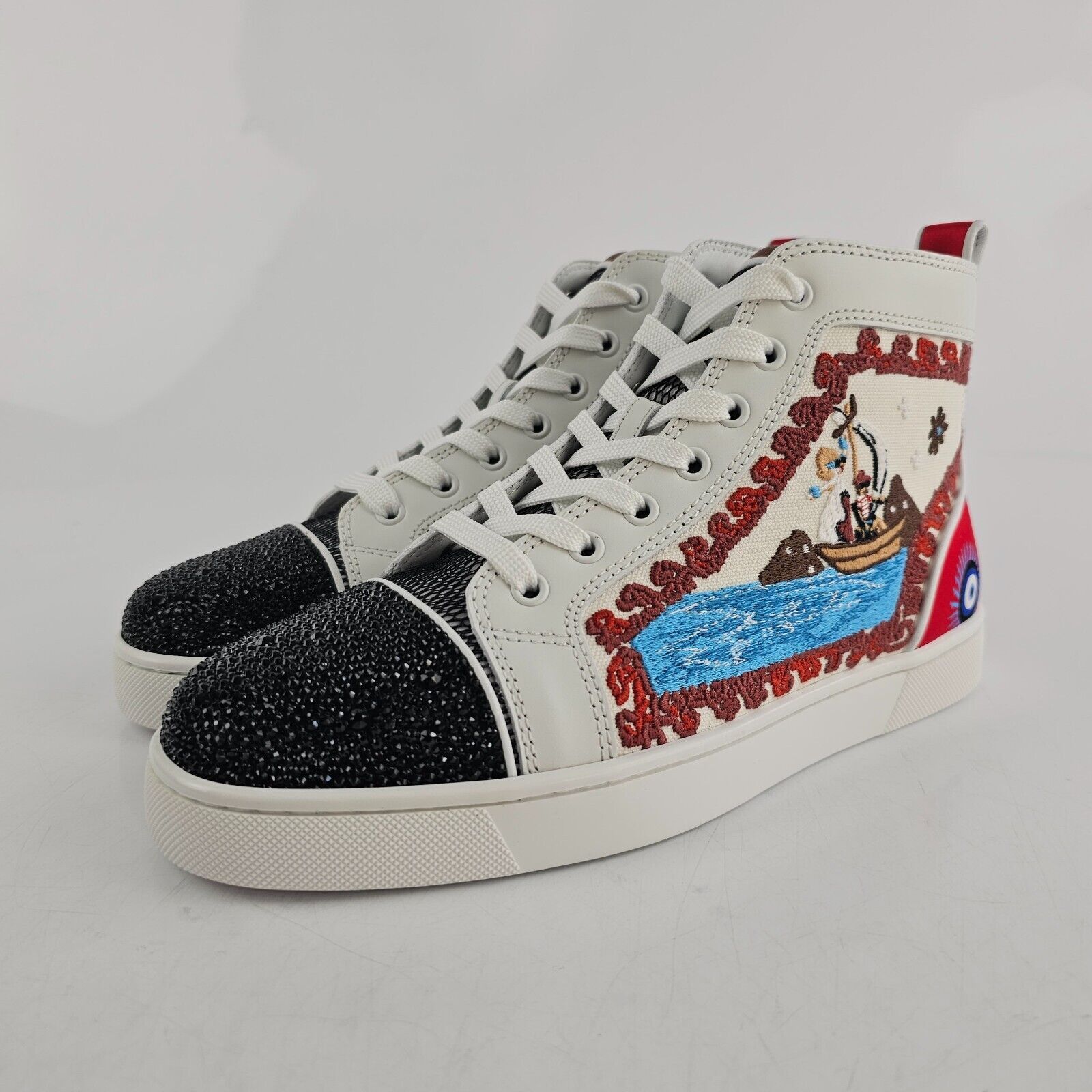 image of Christian Louboutin No Limit Boat And Strass Sneakers New, Men's (Size 7)