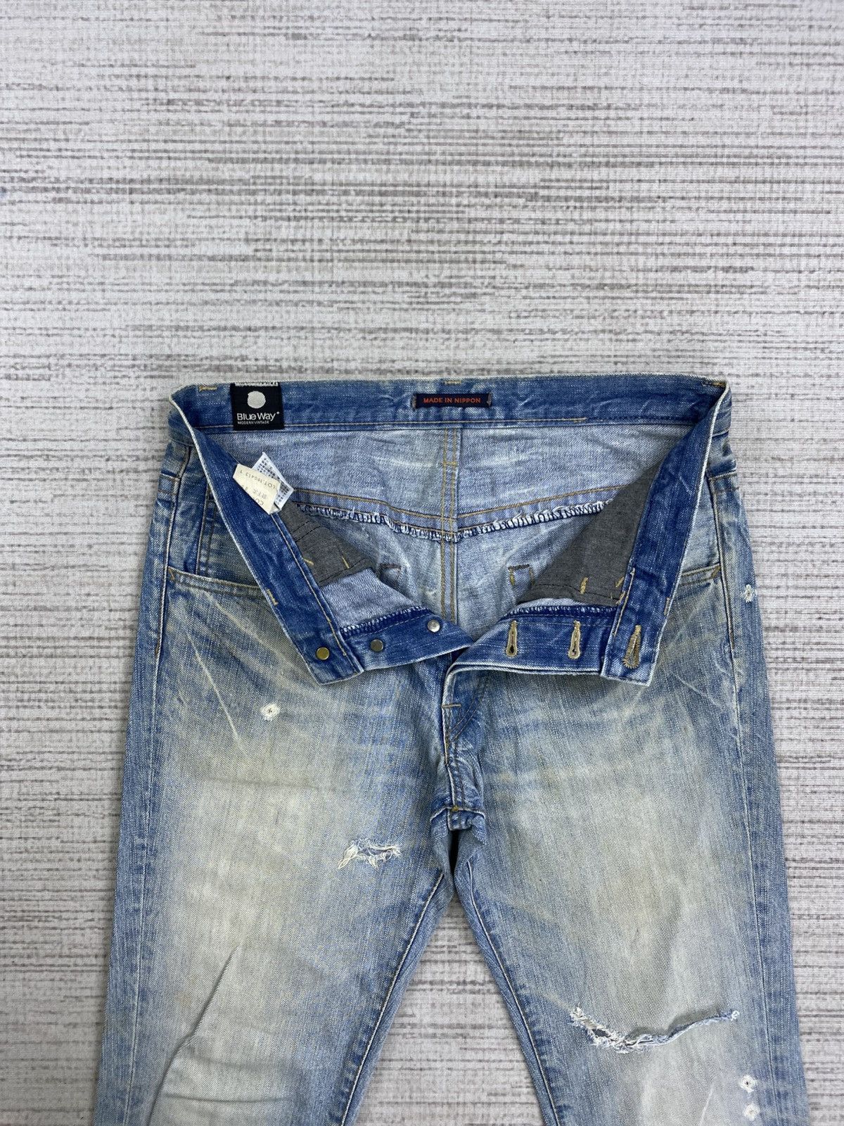 Hysteric Glamour Flare Vintage Blue Way Nippon Light Blue Washed Denim Pants Size US 30 / EU 46 - 11 Thumbnail