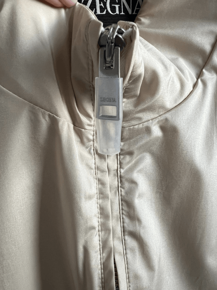 Z Zegna Leather-Trimmed Silk Bomber Jacket Size US M / EU 48-50 / 2 - 3 Thumbnail