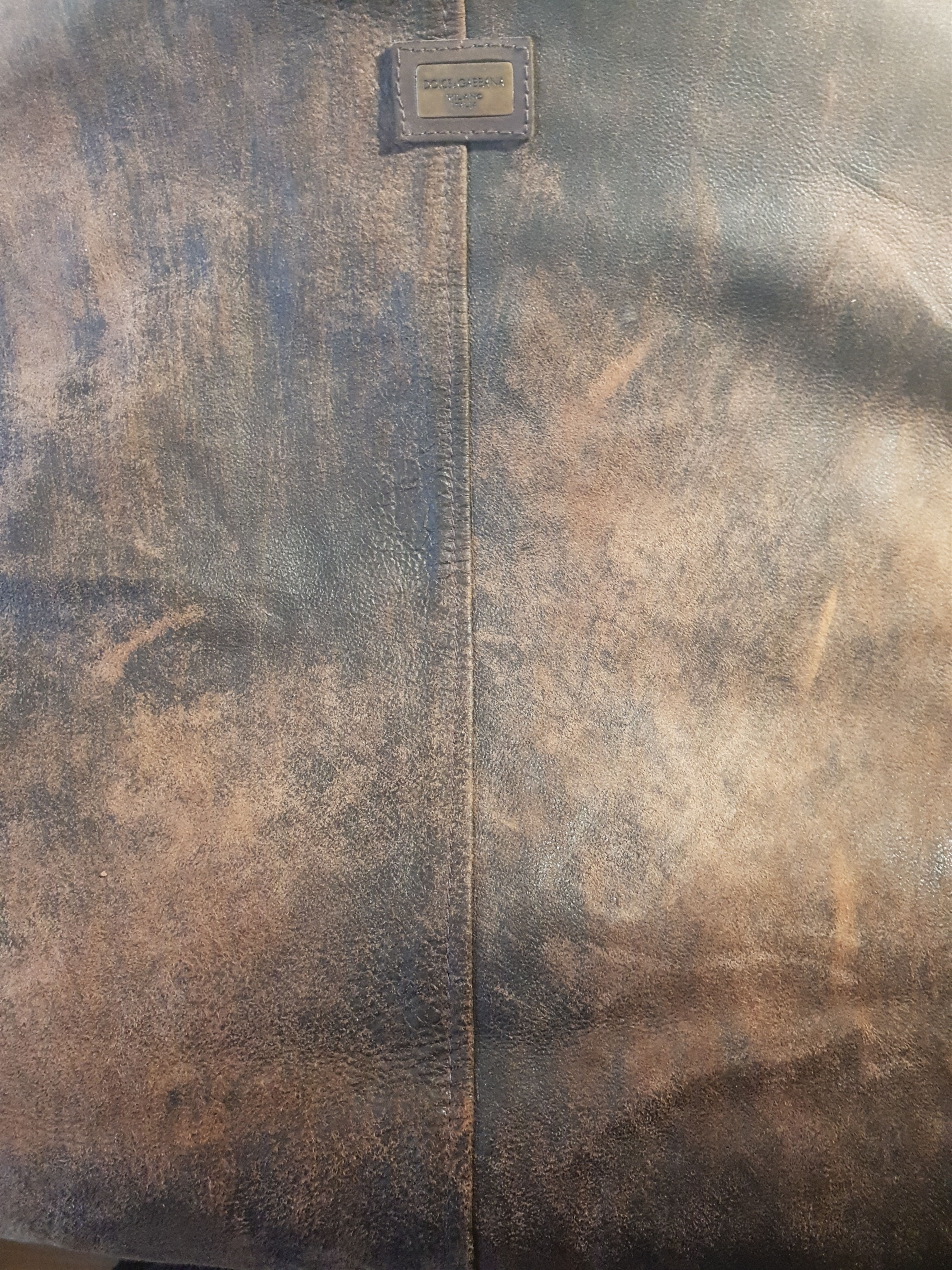 Dolce & Gabbana Men's Dolce & Gabbana Lamb Leather Logo Bomber Jacket Brown Size US M / EU 48-50 / 2 - 9 Thumbnail