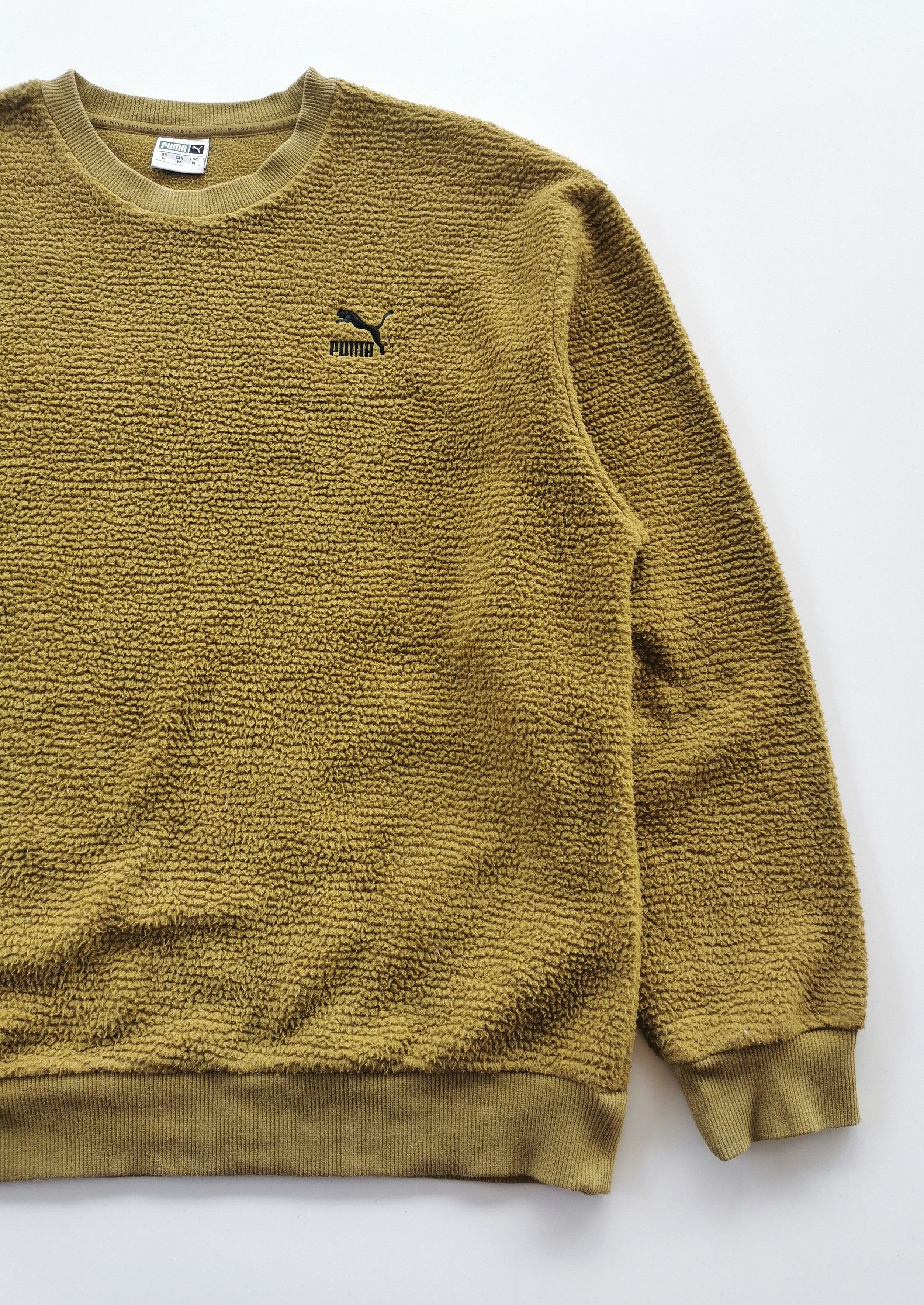 Puma Mustard Sherpa Crewneck Homesick Sweatshirt