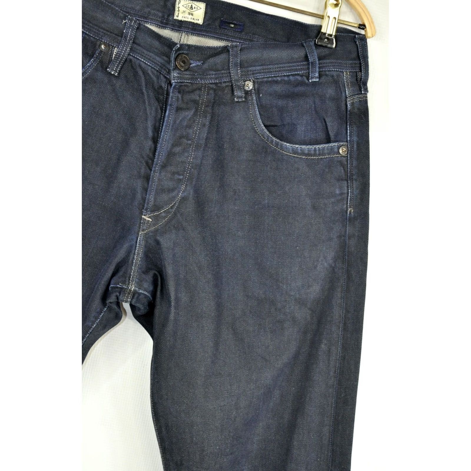 Paul Smith Paul Smith Jeans Button Fly Men Straight Jeans 32R Blue 5-Pocket Denim Cotton Regular Size 32 Mens Straight Leg Jeans Size US 32 / EU 48 - 4 Thumbnail