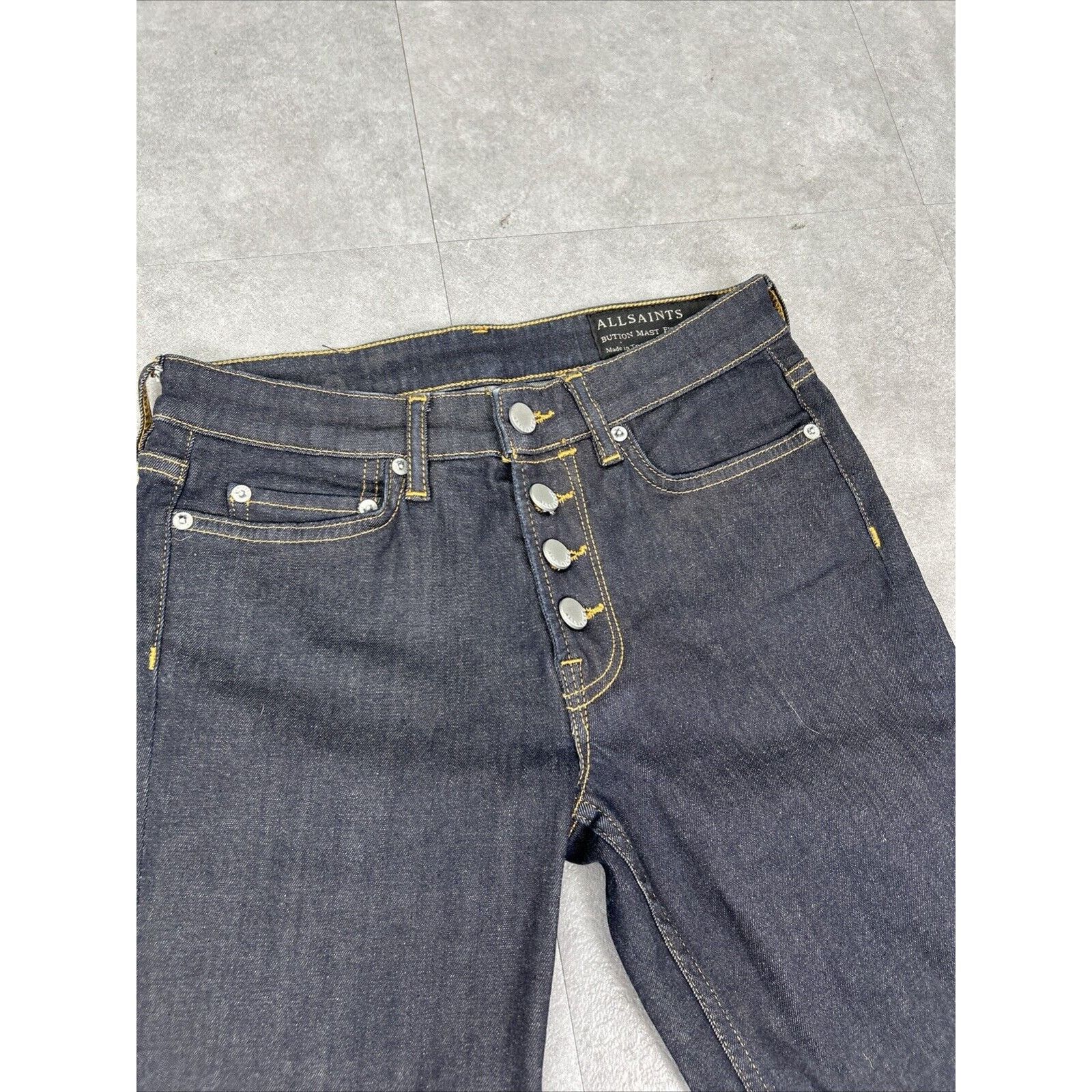 Allsaints ALL SAINTS Button Fly Dark Wash Women’s Skinny Jeans Size 26 Size 26" / US 2 / IT 38 - 2 Thumbnail