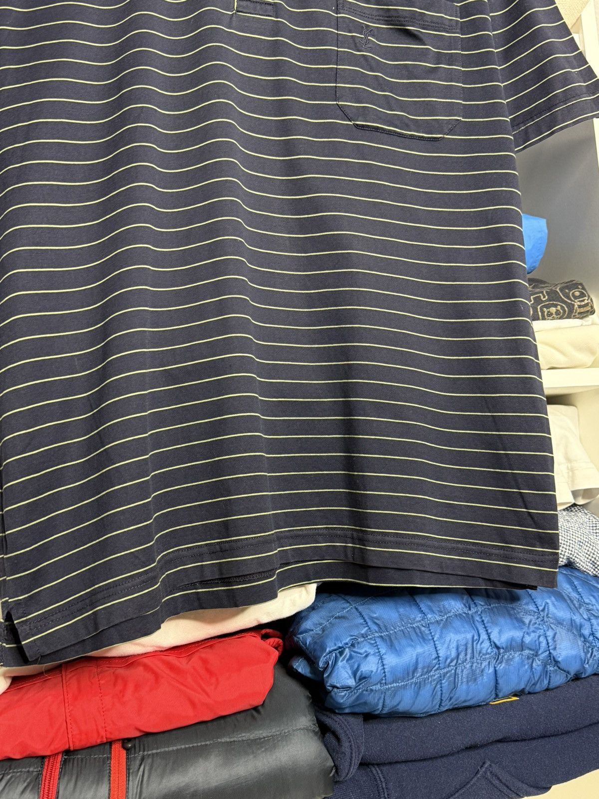 Yves Saint Laurent Vintage YSL YvesSaintLaurent Stripped Polo size l Size US L / EU 52-54 / 3 - 3 Thumbnail