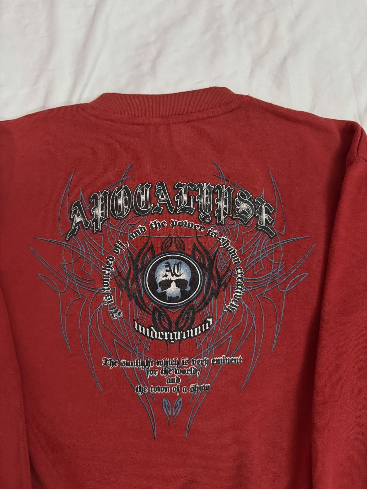 If Six Was Nine 2000s Apocalypse Cyber Gothic Poem y2k Sweatshirt Size US L / EU 52-54 / 3 - 2 Thumbnail