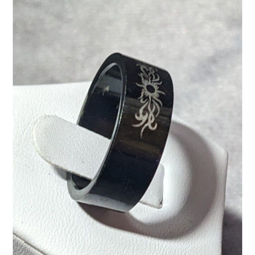 Other Black Stainless Steel Tribal Sun Design 316L Ring Size 10 1/ Size ONE SIZE - 11 Thumbnail