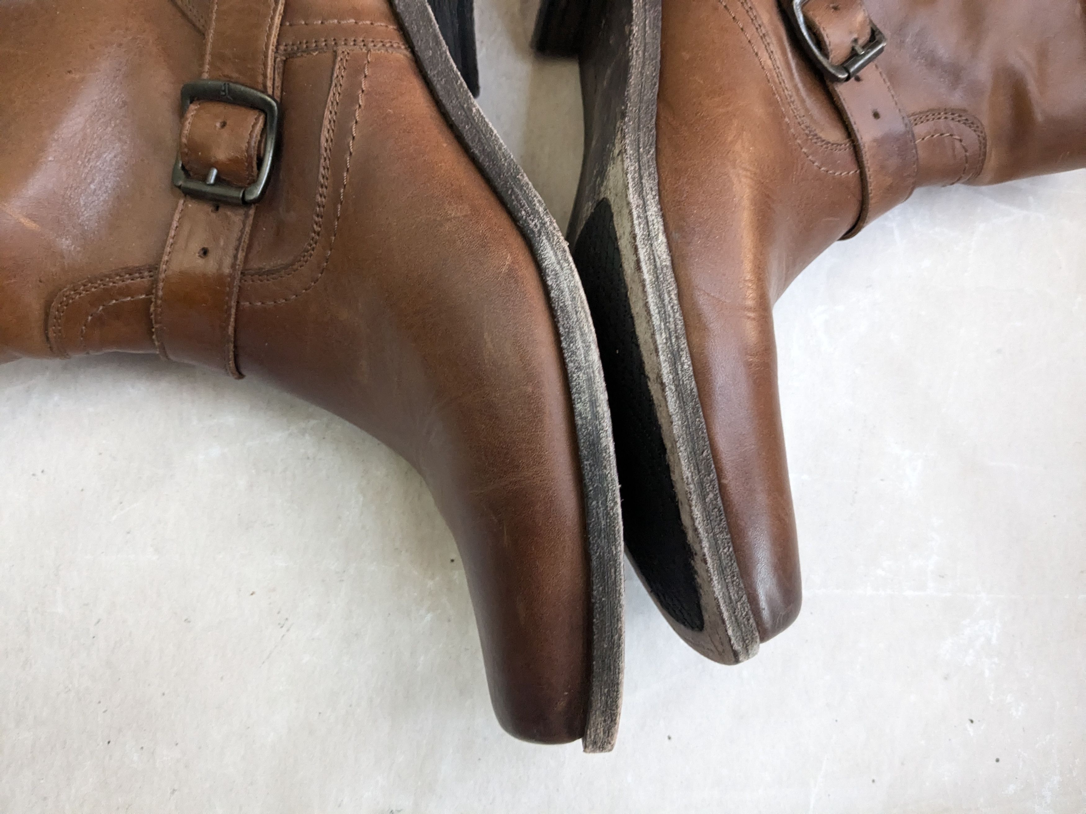 Frye Frye Engineer Boots Brown Leather 13 Leather Buckle Size US 13 / EU 46 - 7 Thumbnail