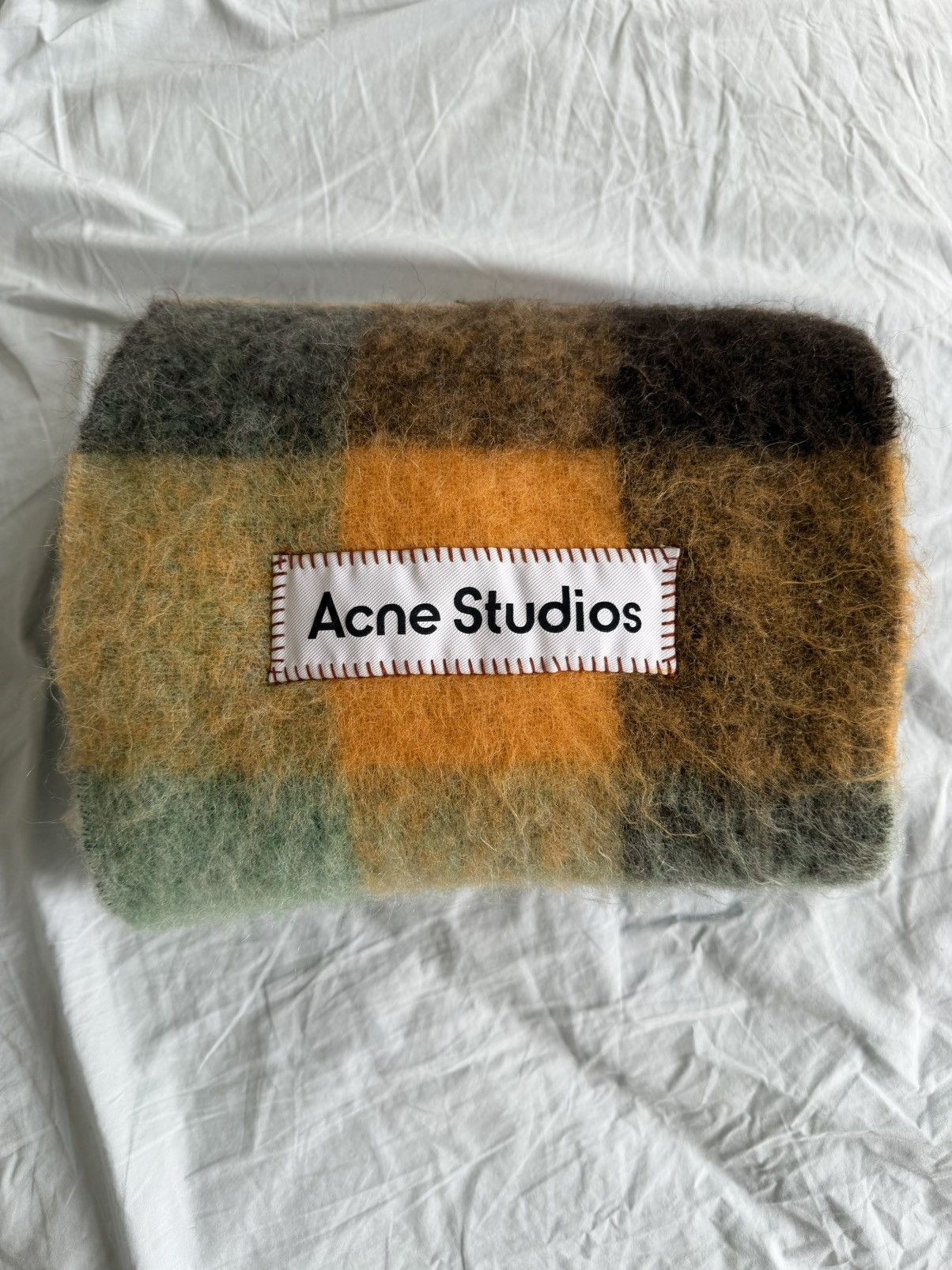 Acne Studios Acne Studios Mohair Checked Scarf Size ONE SIZE - 2 Thumbnail