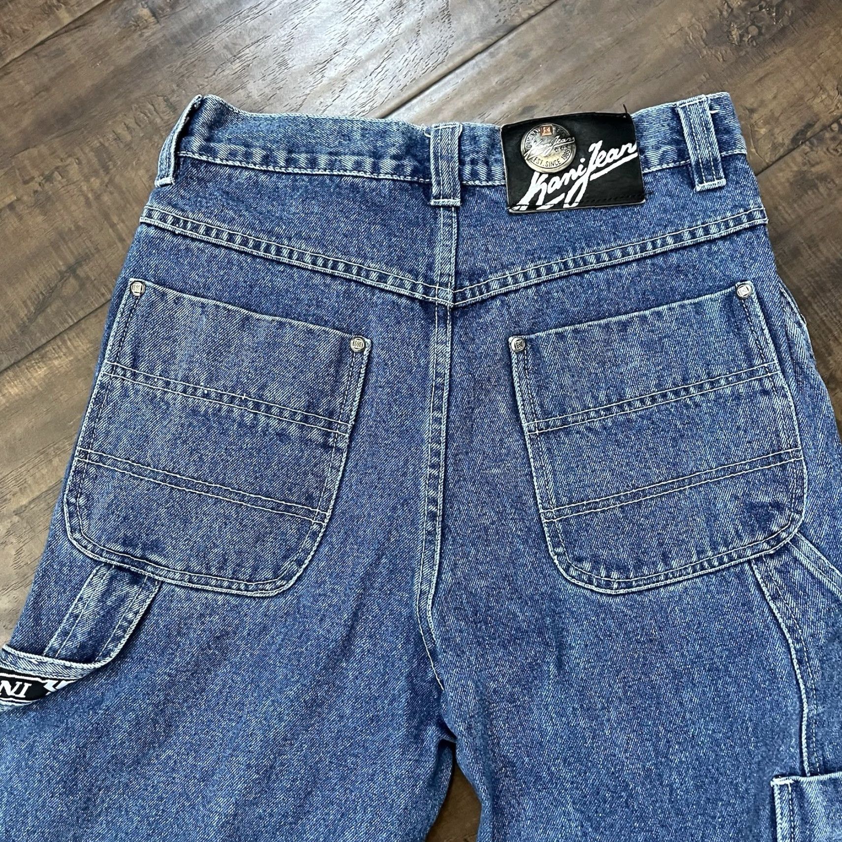 Karl Kani VINTAGE Karl Kani Jeans Baggy Wide Leg JNCO Style Denim Blue Womens 14 28W 26In Inseam Size 14 Size 28" / US 6 / IT 42 - 2 Thumbnail