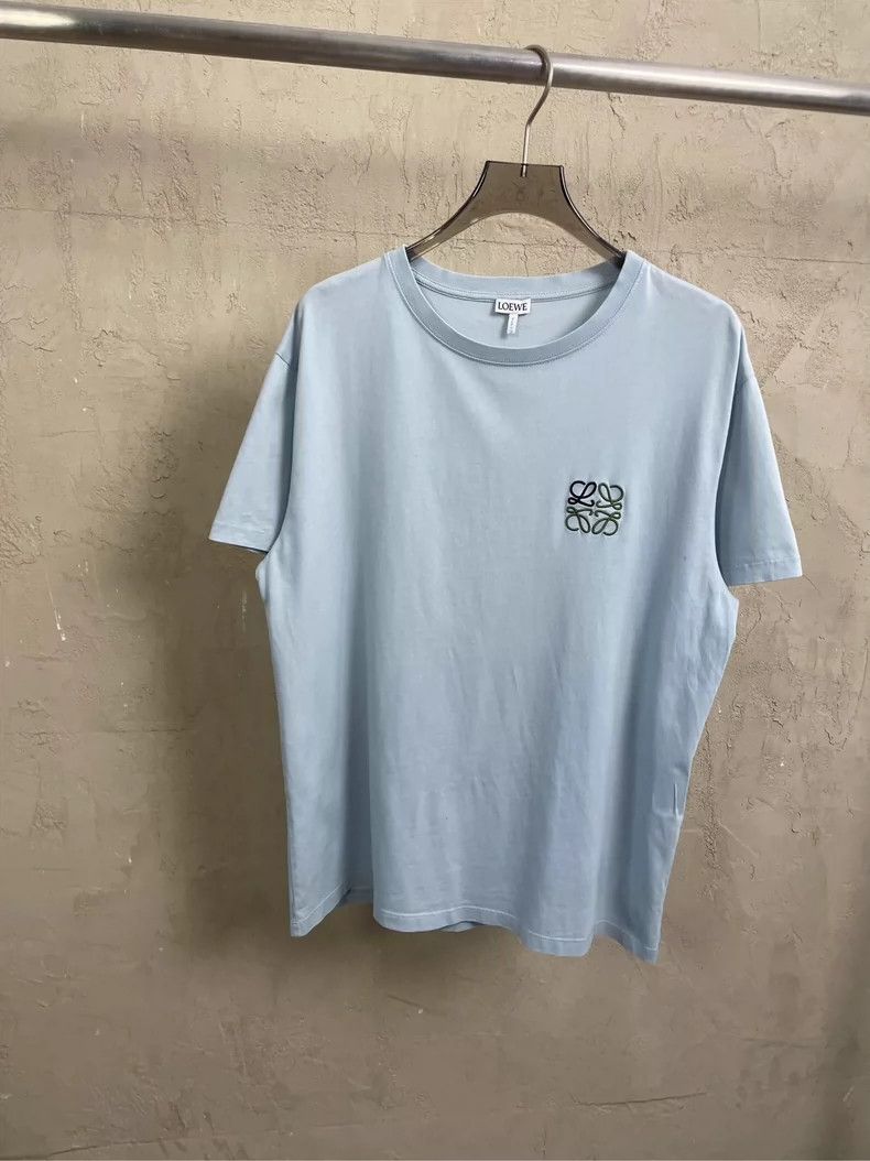 Loewe loewe Haze blue embroidered small logo short sleeve 2506-Ne Size US M / EU 48-50 / 2 - 1 Thumbnail