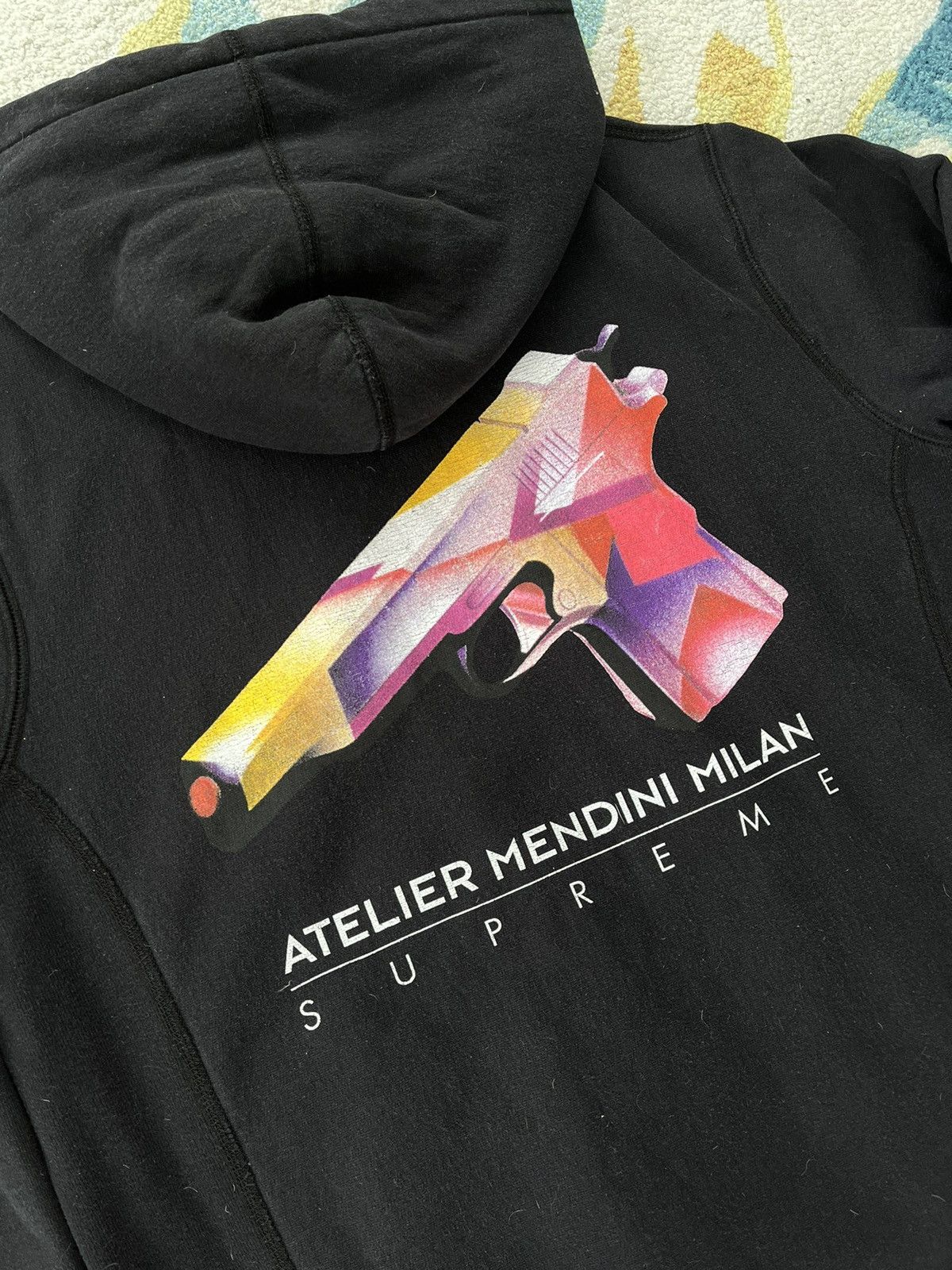 Supreme Supreme Mendini Gun Hoodie SS16 Black | Grailed 