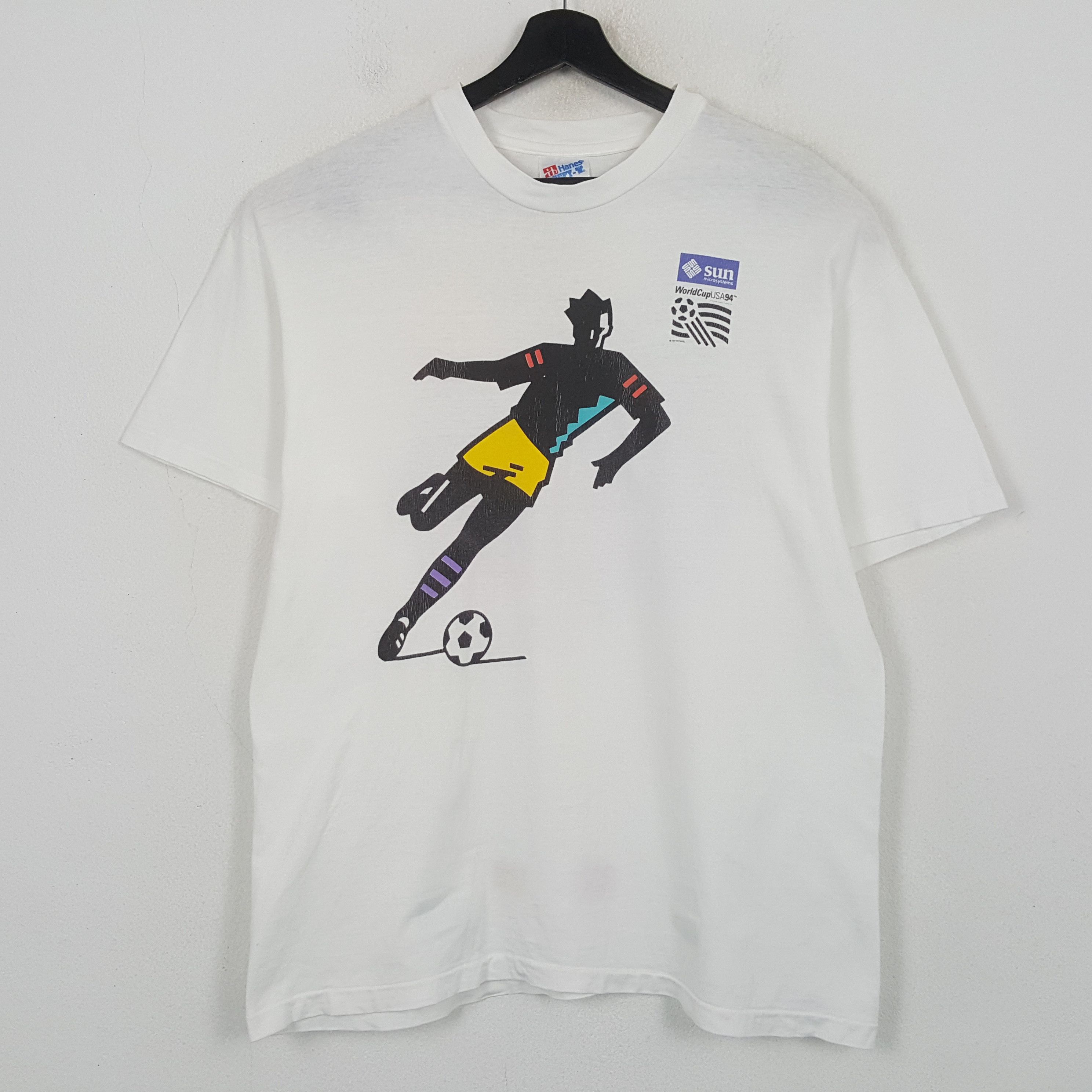 Hanes World Cup USA 94 Promo Style Vintage Tshirt C299N37 Size US L / EU 52-54 / 3 - 1 Thumbnail