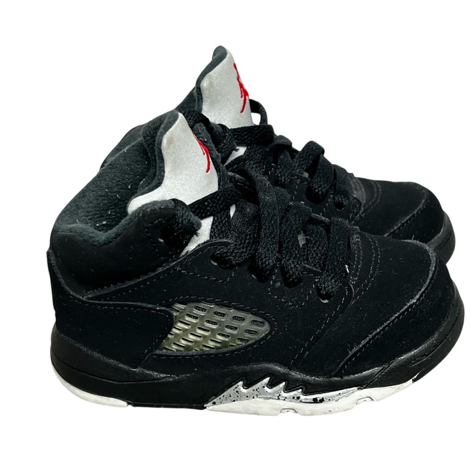 Jordan Brand Nike Air Jordan Retro Metallic SIZE 5C Black Fire Toddler Size US 4 / IT 34 - 4 Thumbnail