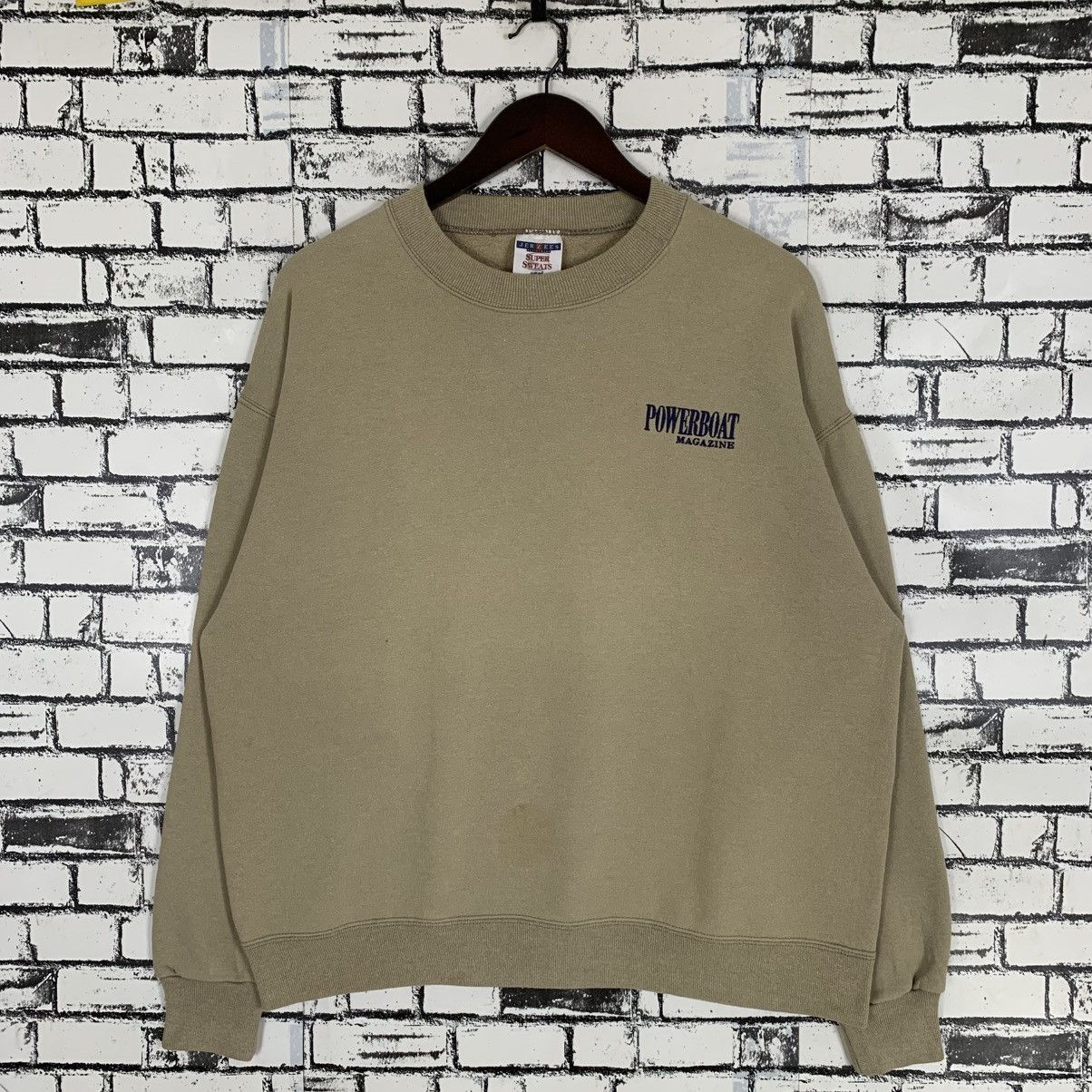 Designer × Jerzees × Vintage Vintage Jerzees Power Boat Magazine Sweatshirt Size US L / EU 52-54 / 3 - 1 Thumbnail