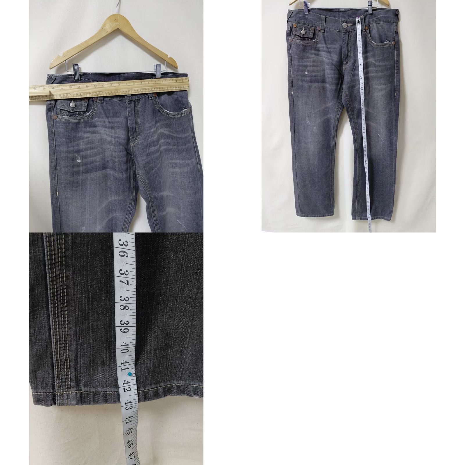 True Religion TRUE RELIGION Ricky Jeans Blue Solid Denim Classic Jeans Men 38 Inseam 33 Regular Size US Made Size US 38 / EU 54 - 9 Thumbnail