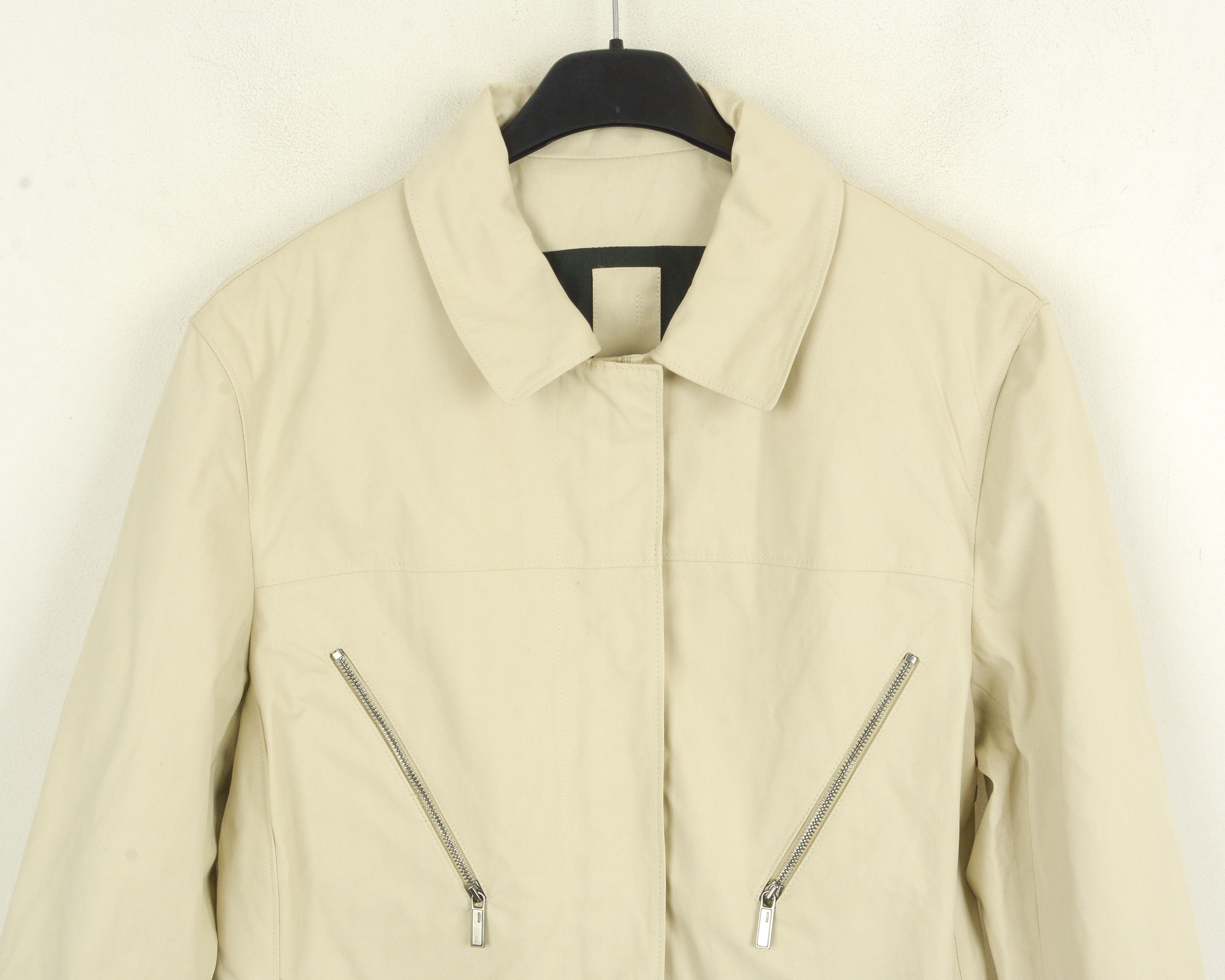 Pollini Cotton Blazer M Beige Women Jacket EU 38 Coat UK 10 US 8 Size M / US 6-8 / IT 42-44 - 2 Thumbnail