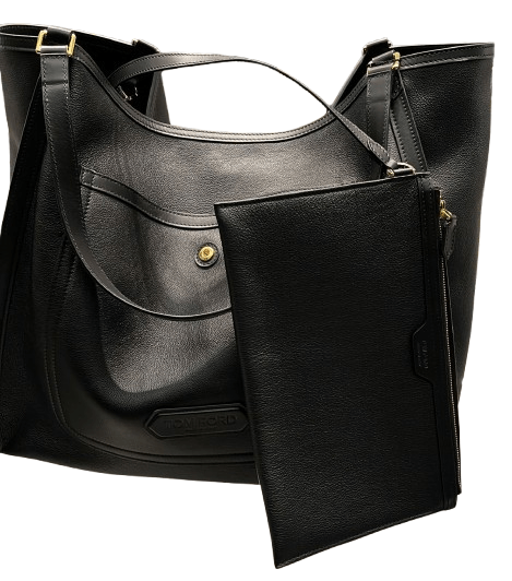 Tom Ford o1loc1c0325 H0574 Size: OS / Leather Tote Bag in Black Size ONE SIZE - 8 Thumbnail