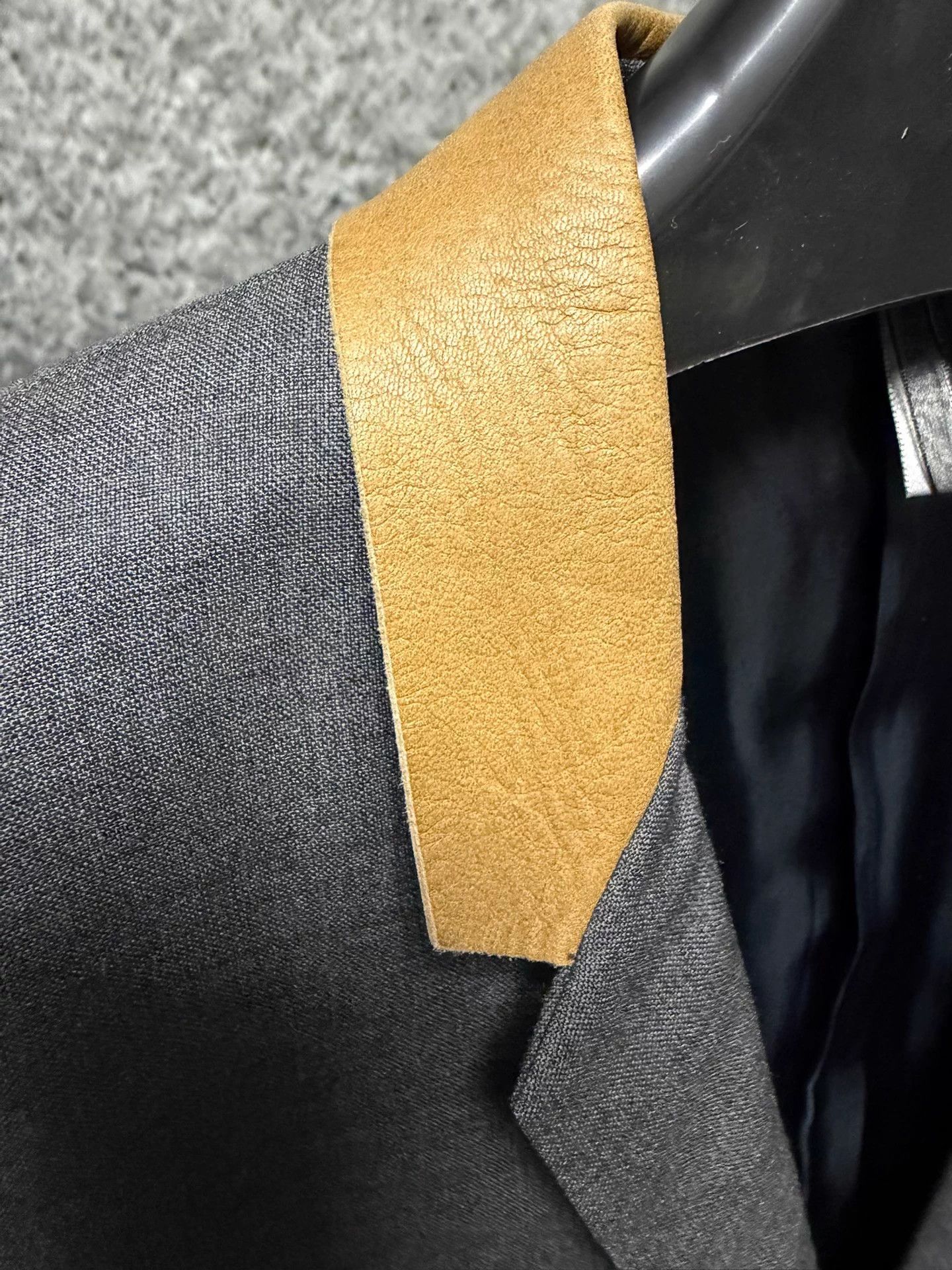 Dior Dior Men's 48 Wool Blend Lambskin Lining Leather Collar Suit Size 48L - 5 Thumbnail