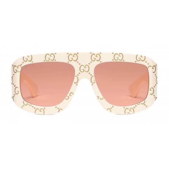Gucci Gucci Rectangular Sunglasses with GG0983s Ivory - Gucci Eyew Size ONE SIZE - 1 Thumbnail