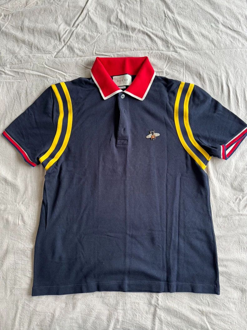 Gucci Gucci Little bee embroidery logo short-sleeved polo 2503-Ne Size US XL / EU 56 / 4 - 1 Thumbnail