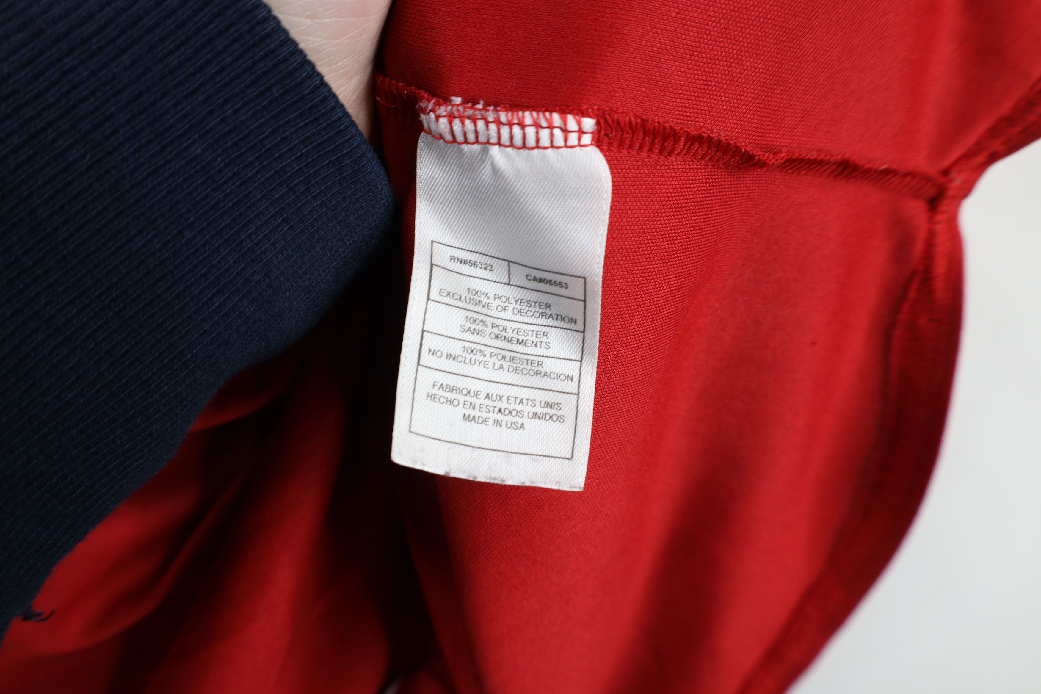 Nike × Vintage Vintage Nike Monochrome Scott Mini Swoosh Knit T-Shirt Red Size US L / EU 52-54 / 3 - 9 Thumbnail