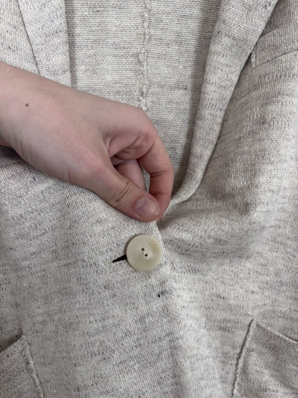 Harris Wharf London Harris Wharf London Women’s Textured Beige Blazer Jacket Size M / US 6-8 / IT 42-44 - 9 Thumbnail