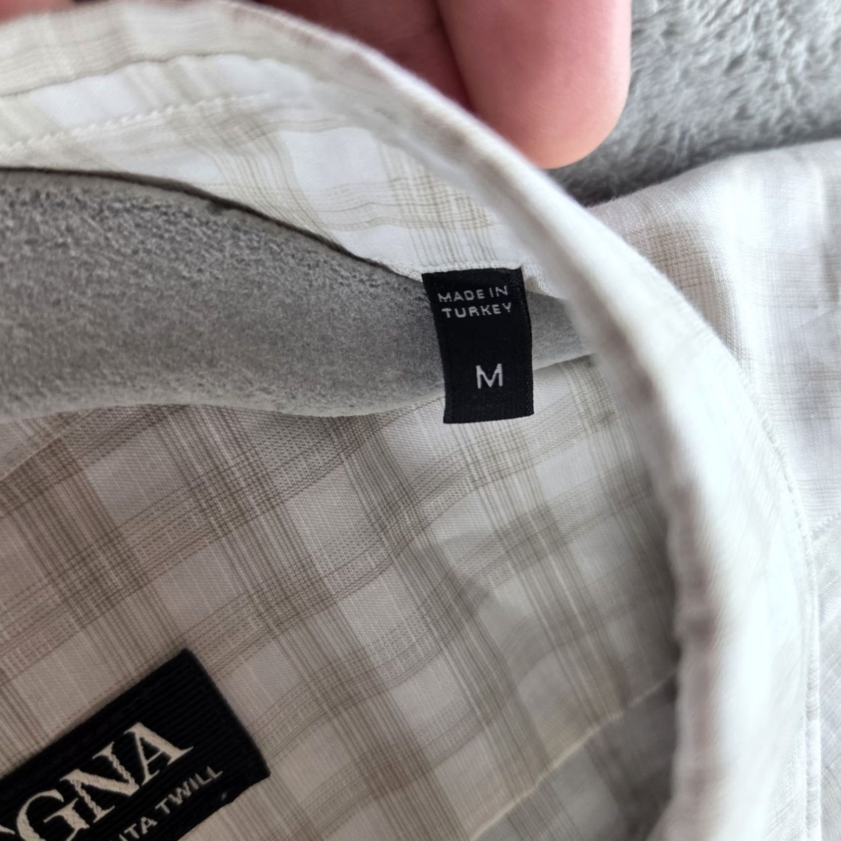 Z Zegna Zegna Shirt Mens Medium Blue Plaid Centoquaranta Twill Linen Blend Button Down Size US M / EU 48-50 / 2 - 5 Thumbnail