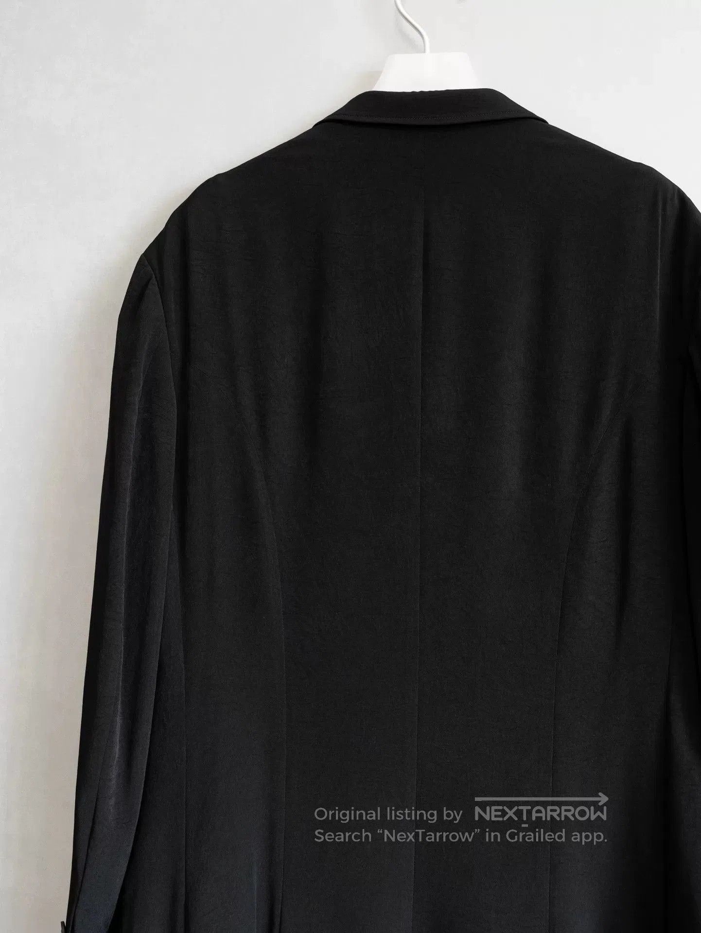 Yohji Yamamoto elegant black tailcoat with pleated design. Size M / US 6-8 / IT 42-44 - 6 Thumbnail