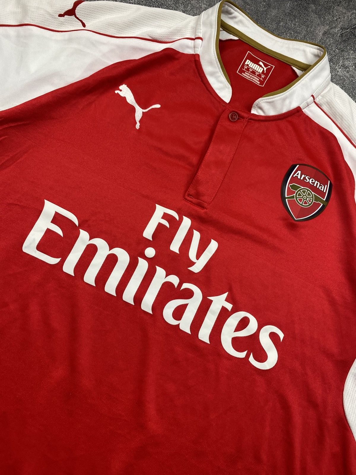 Puma × Vintage Vintage 2015/16 Arsenal Puma Soccer Jersey - Mens Large Red Size US L / EU 52-54 / 3 - 7 Thumbnail