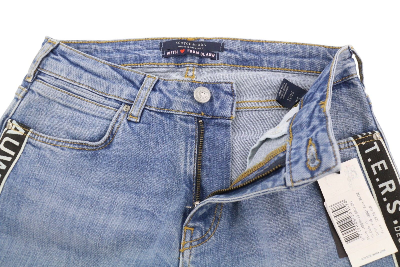 Scotch & Soda W24/L32 Blue Faded Petite Boyfriend Jeans 89094 Size 24" / US 00 / IT 34 - 5 Thumbnail