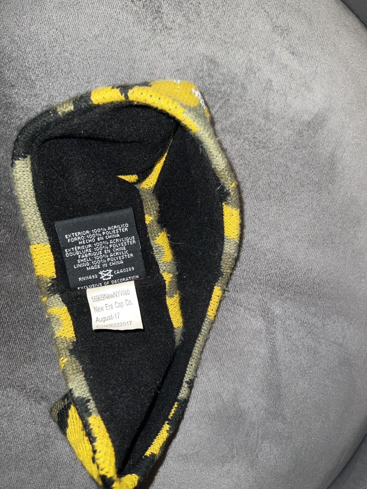 Supreme Supreme New Era Reflective Logo Headband Yellow Camo Size ONE SIZE - 6 Thumbnail