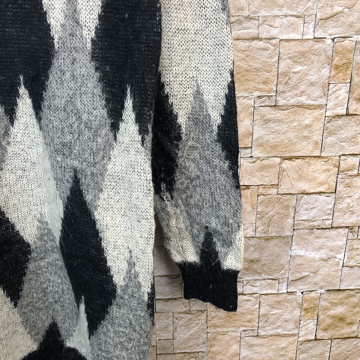 Homespun Knitwear Twhroom Grey Knitwear sweatshirt mohaor #A267 Size US S / EU 44-46 / 1 - 8 Thumbnail