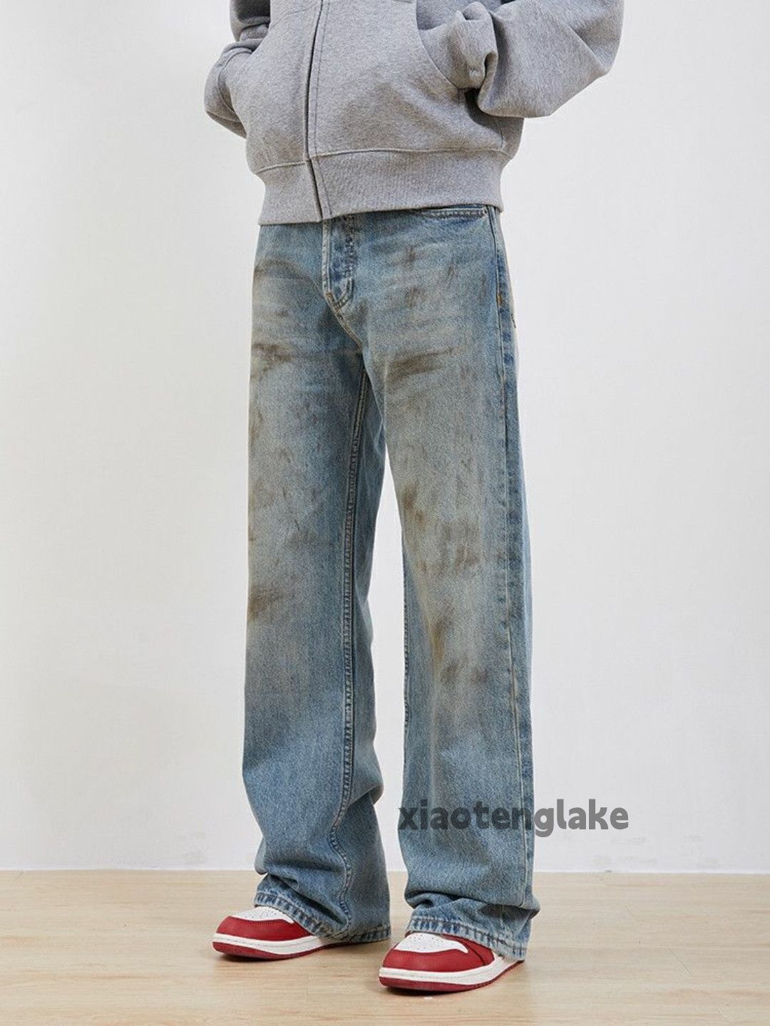 Jean × Vintage washed faded paint rusty stain yuppie y2k jeans Size US 30 / EU 46 - 5 Thumbnail