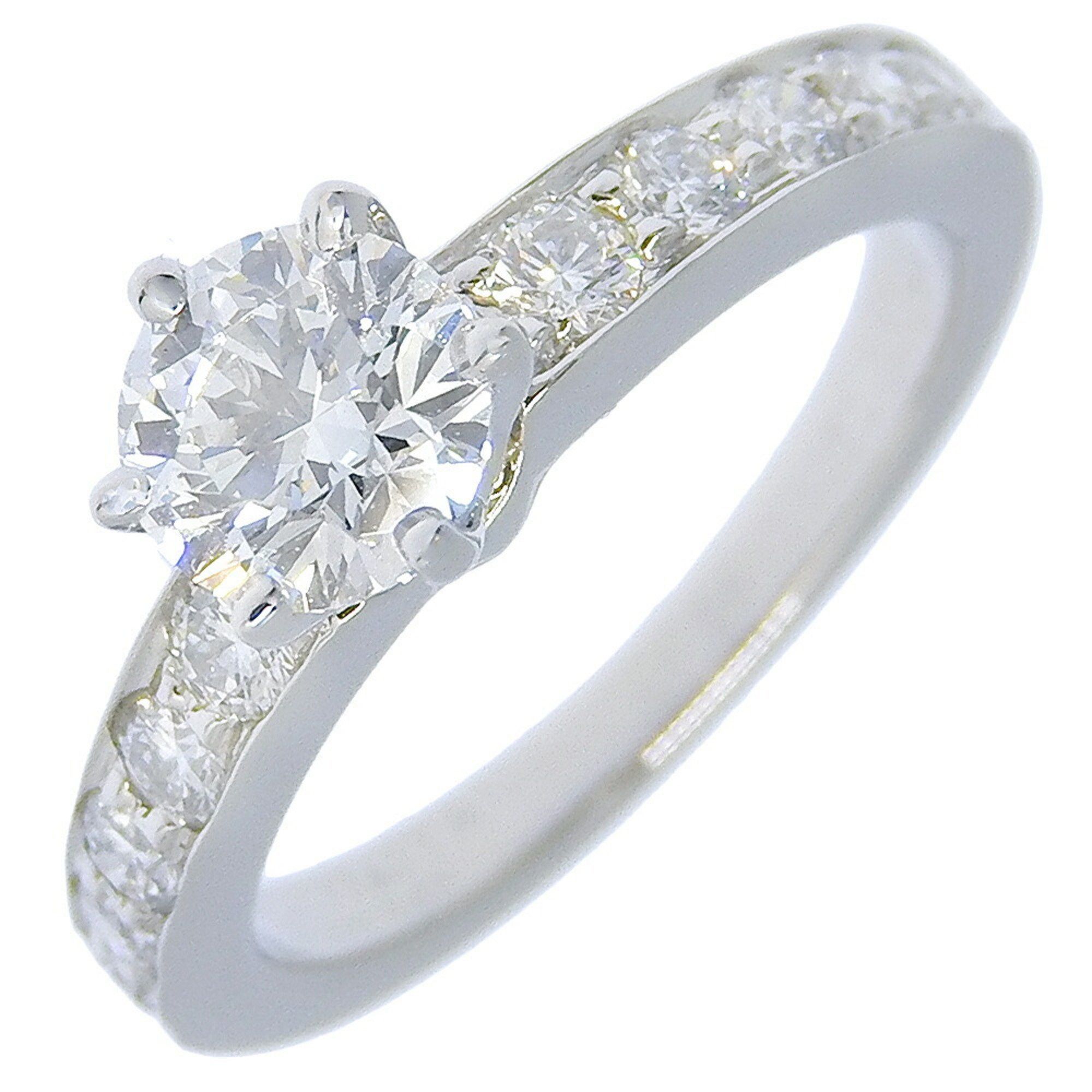 Tiffany & Co. Tiffany & Co. Solitaire size 4 ring, half eternity, Pt950 platinum x diamond, 0.50, approx. 3.9g, Solitaire, women's Size ONE SIZE - 1 Thumbnail