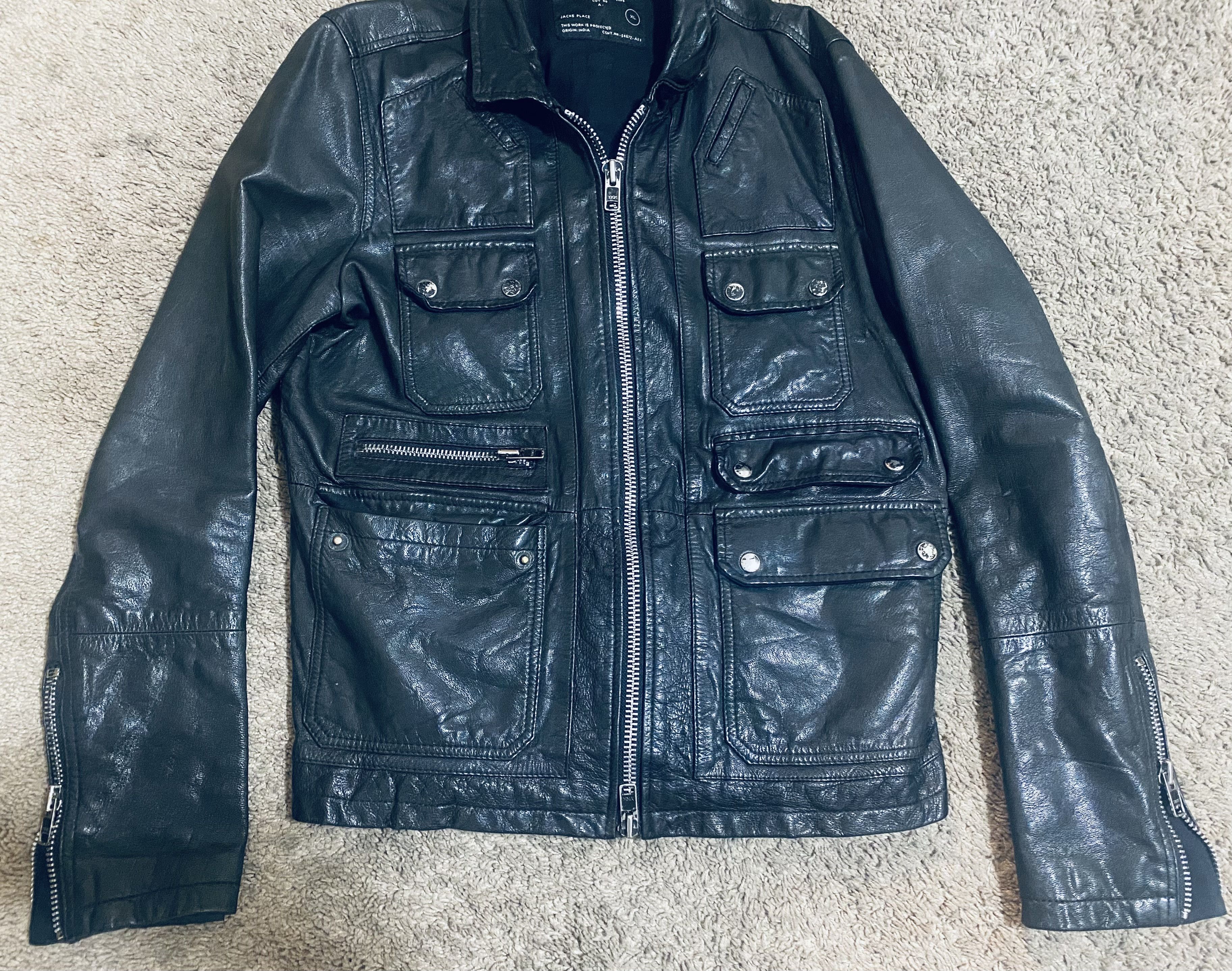 Allsaints All Saints Habanero BLK Leather Jacket ALLSAINTS Size US L / EU 52-54 / 3 - 1 Thumbnail